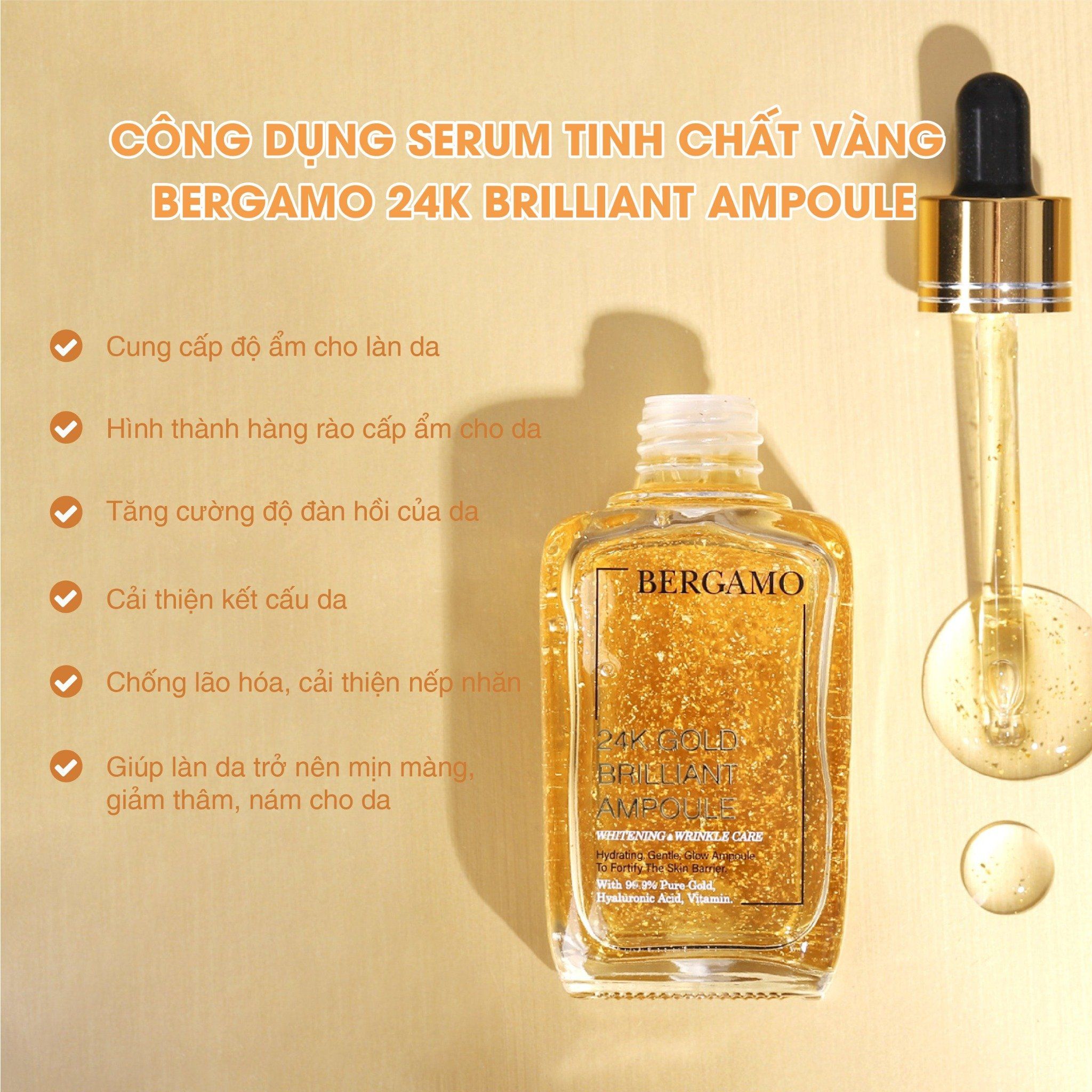 TINH CHẤT VÀNG BERGAMO 24K GOLD BRILLIANT AMPOULE 90ML
