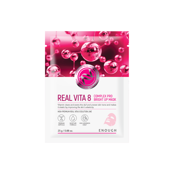 MẶT NẠ VITAMIN CAO CẤP ENOUGH REAL VITA 8 COMPLEX PRO BRIGHT UP MASK ( HỘP 10 MIẾNG)