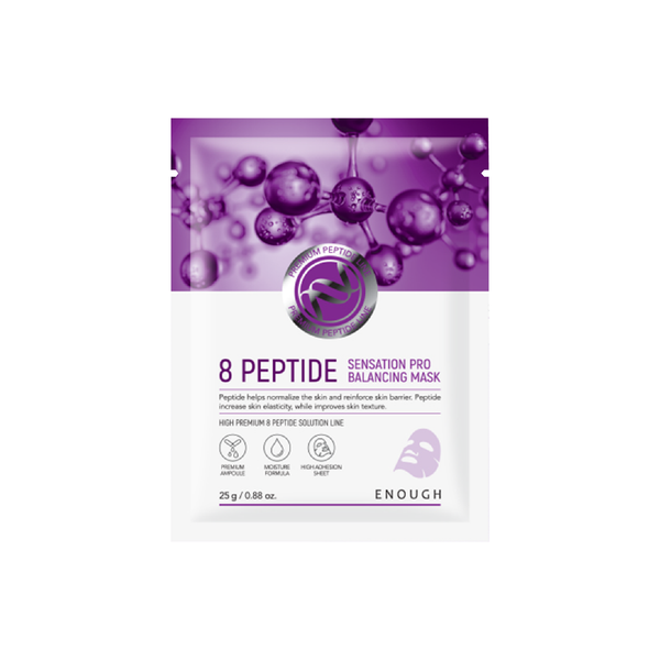MẶT NẠ PEPTIDE CAO CẤP ENOUGH 8 PEPTIDE SENSATION PRO BALANCING MASK (HỘP 10 MIẾNG)