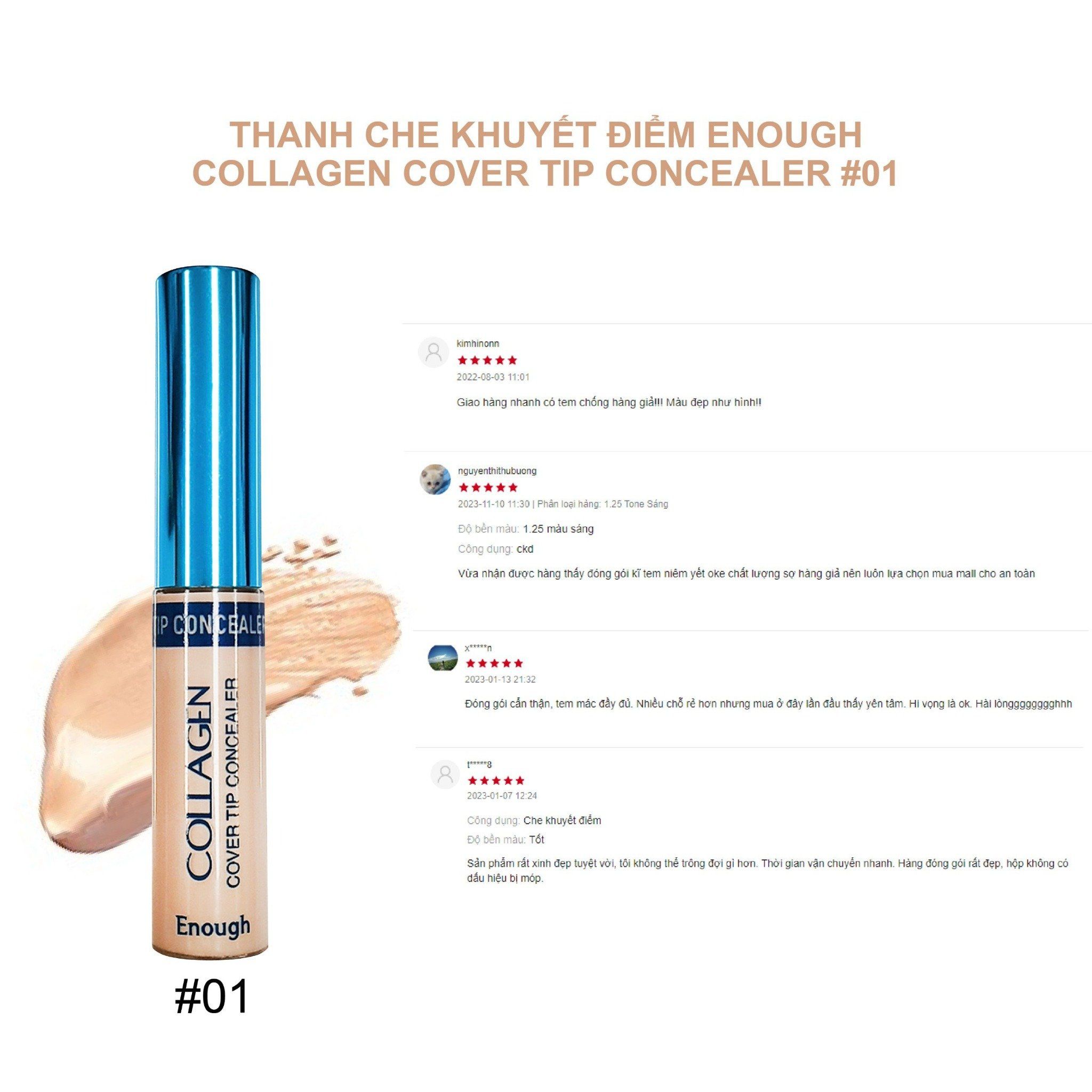 THANH CHE KHUYẾT ĐIỂM ENOUGH COLLAGEN COVER TIP CONCEALER