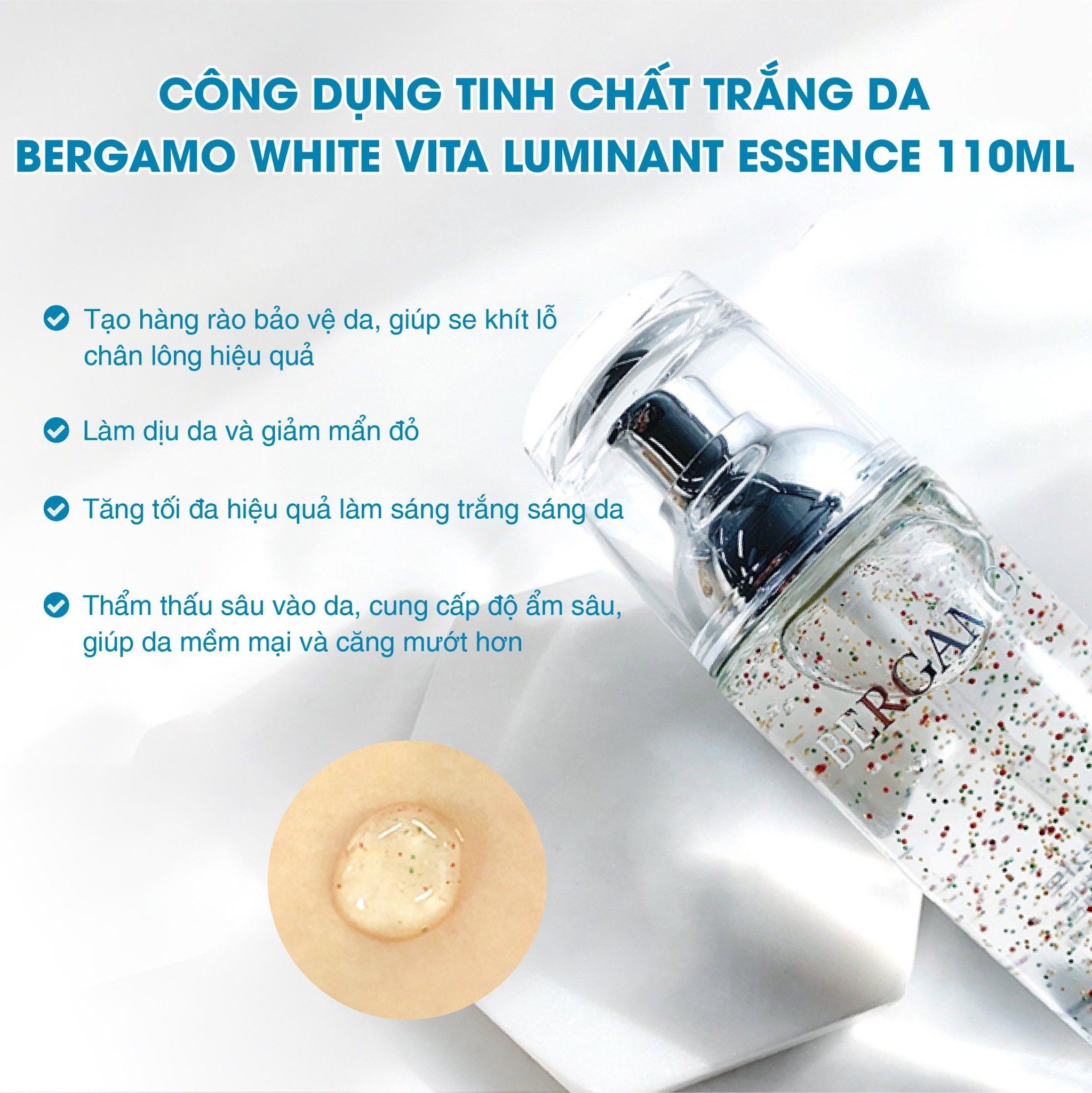 TINH CHẤT SÁNG DA BERGAMO WHITE VITA LUMINANT ESSENCE 110ML