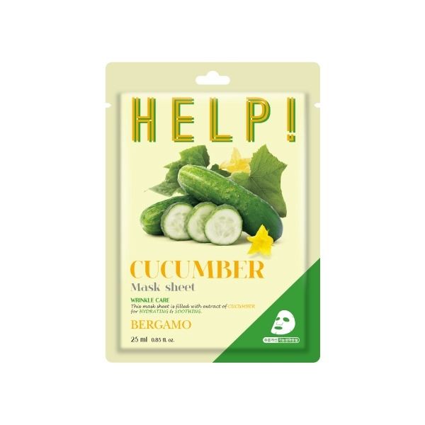 MẶT NẠ BERGAMO HELP MASK PACK CUCUMBER - DƯA LEO