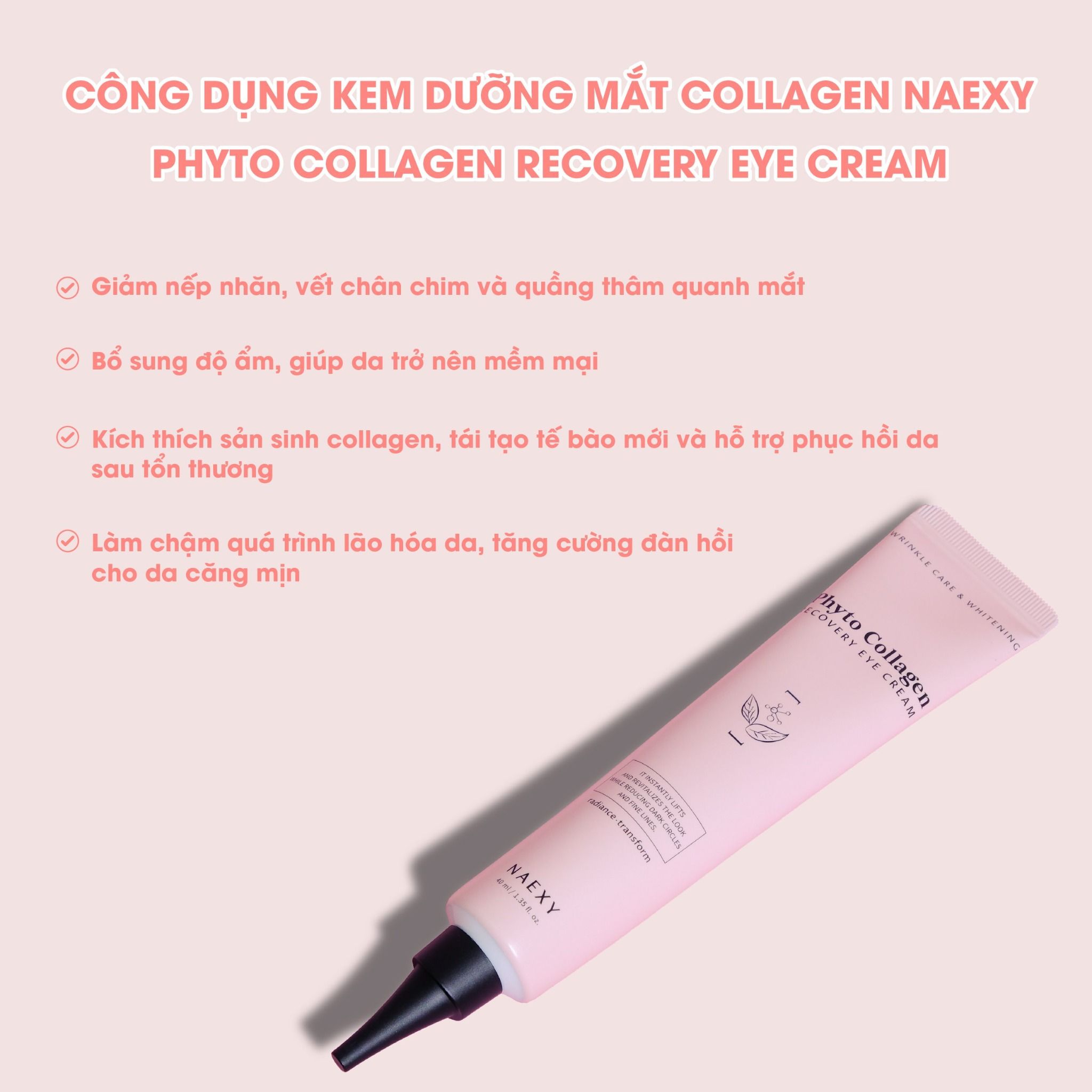 KEM DƯỠNG MẮT COLLAGEN NAEXY PHYTO COLLAGEN RECOVERY EYE CREAM 40ML