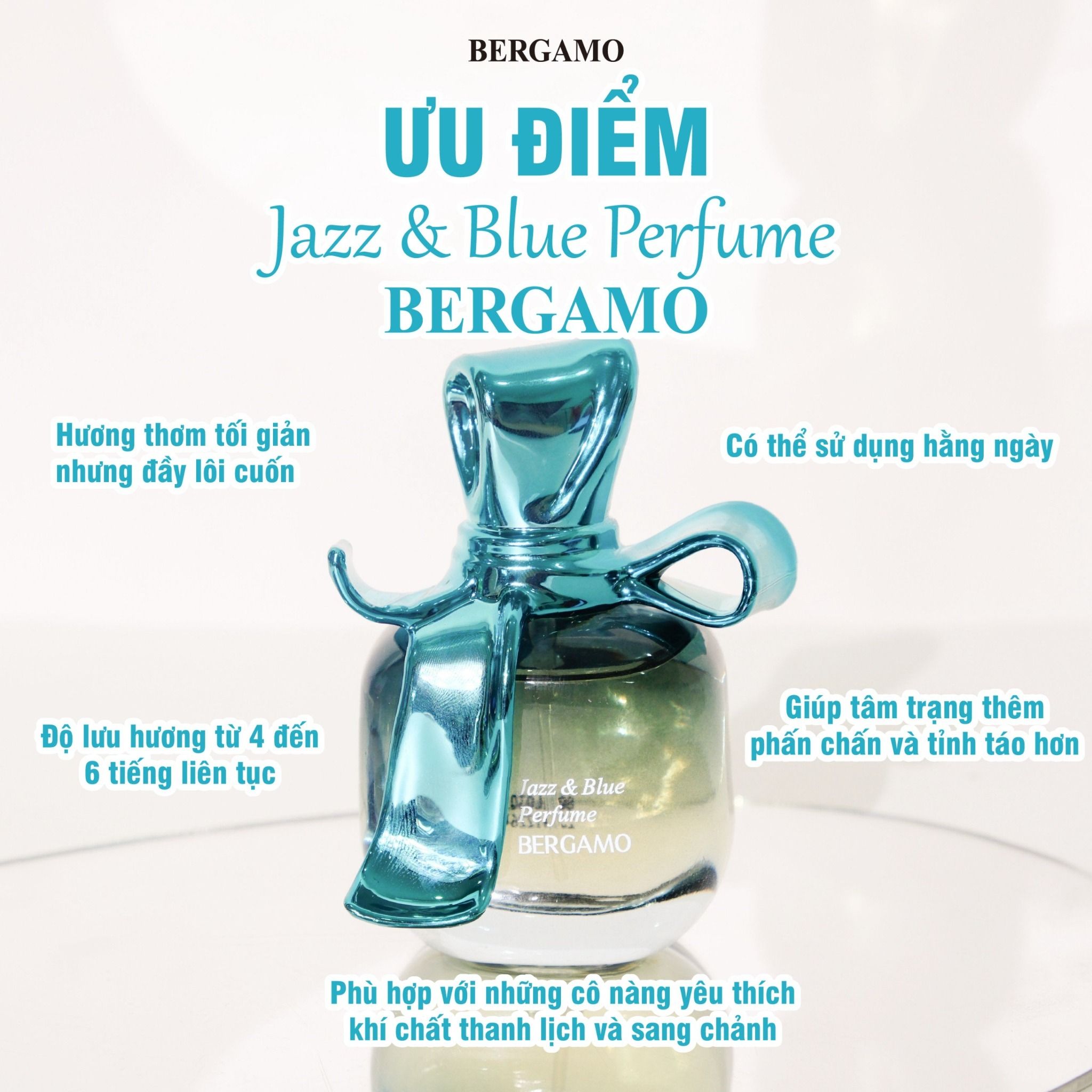 NƯỚC HOA BERGAMO MÀU XANH NGỌC BERGAMO JAZZ&BLUE PERFUME 30ML