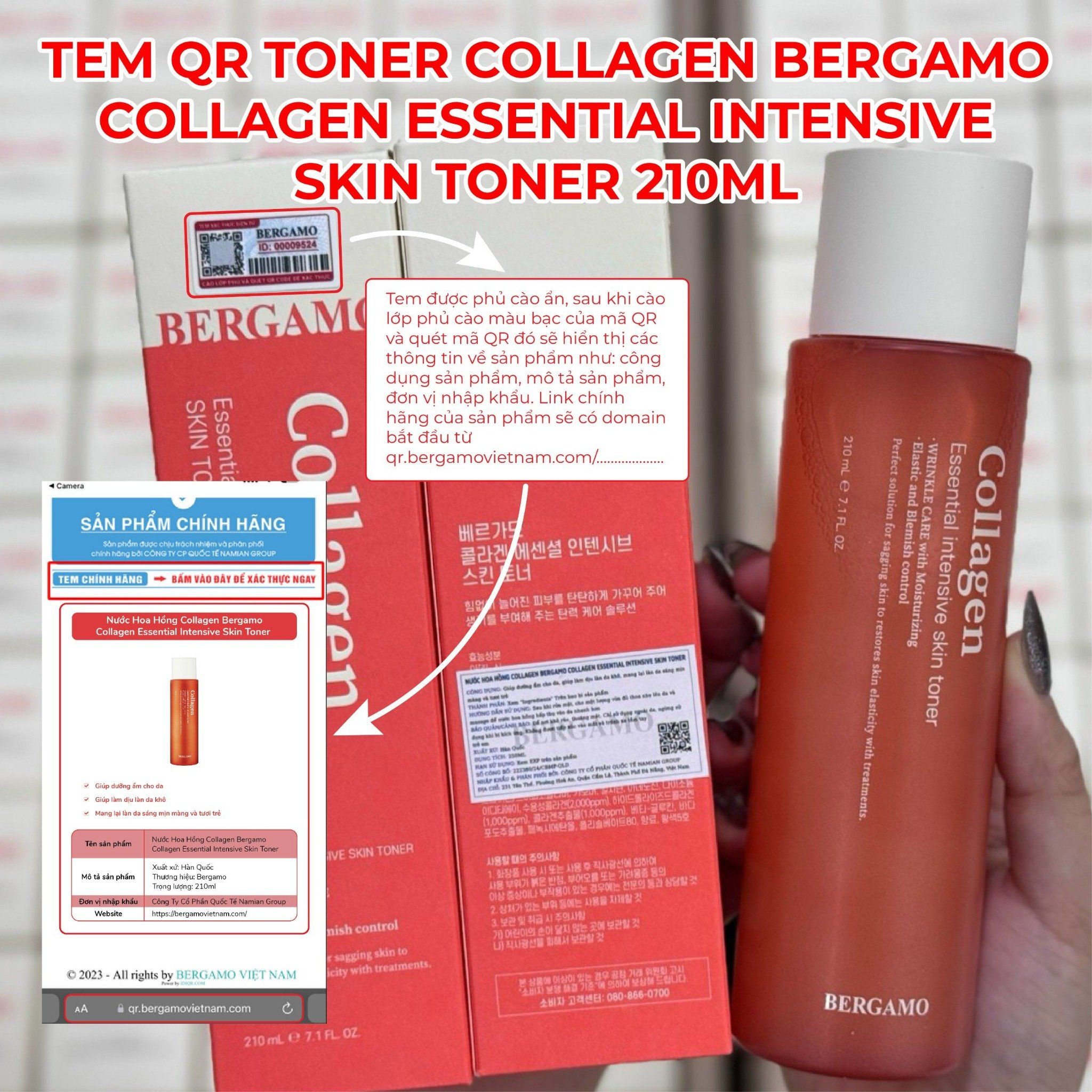TONER COLLAGEN BERGAMO COLLAGEN ESSENTIAL INTENSIVE SKIN TONER 210ML