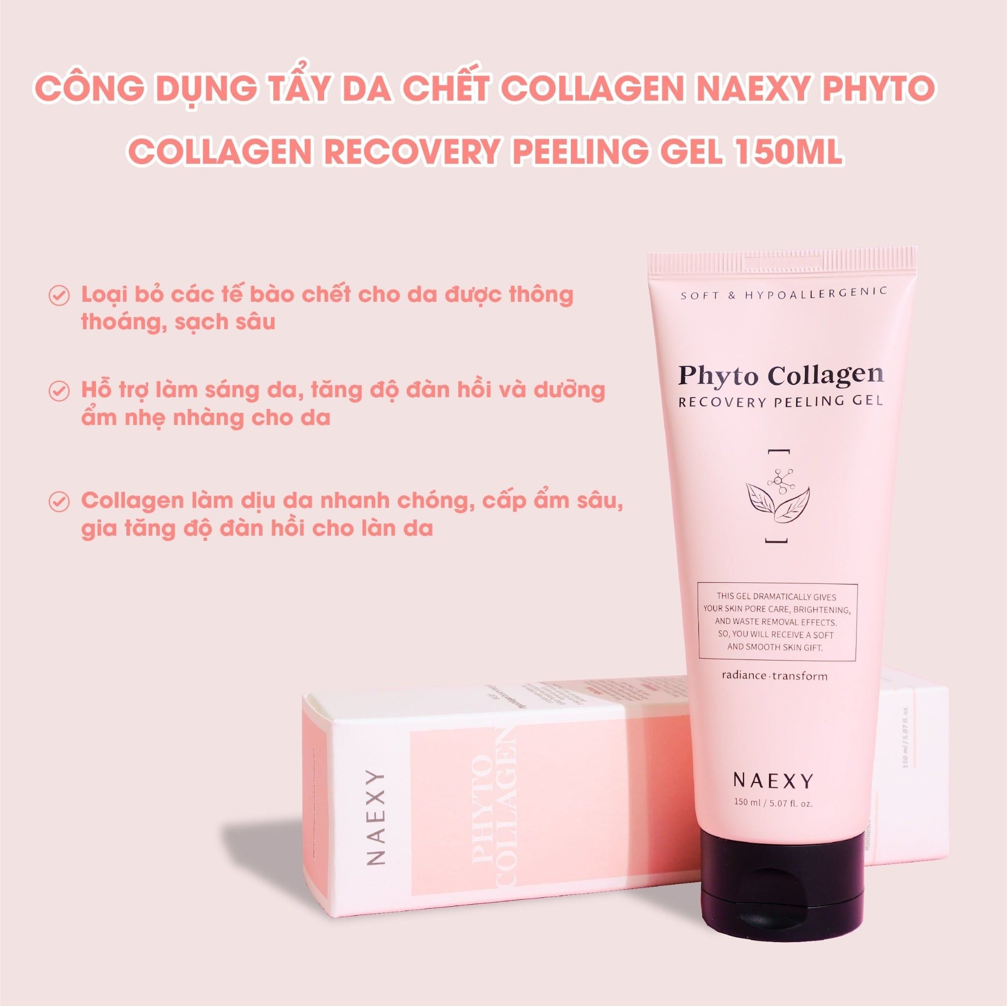 TẨY DA CHẾT COLLAGEN NAEXY PHYTO COLLAGEN RECOVERY PEELING GEL 150ML