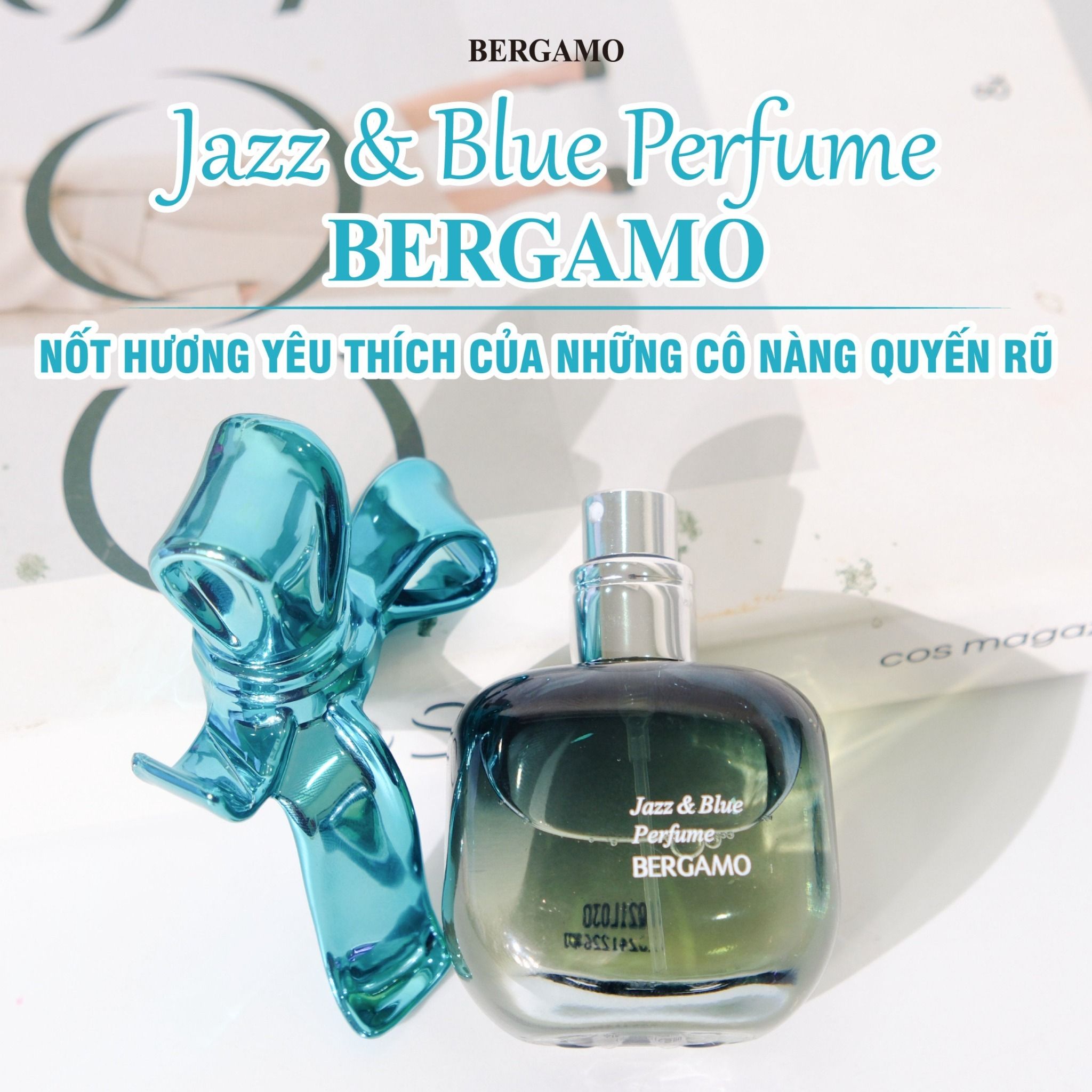 NƯỚC HOA BERGAMO MÀU XANH NGỌC BERGAMO JAZZ&BLUE PERFUME 30ML