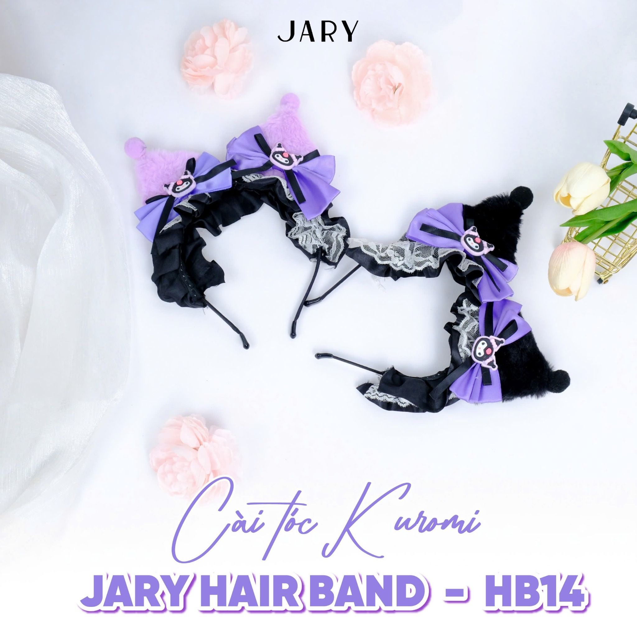CÀI TÓC KUROMI JARY HAIR BAND - HB14 - MÀU HỒNG