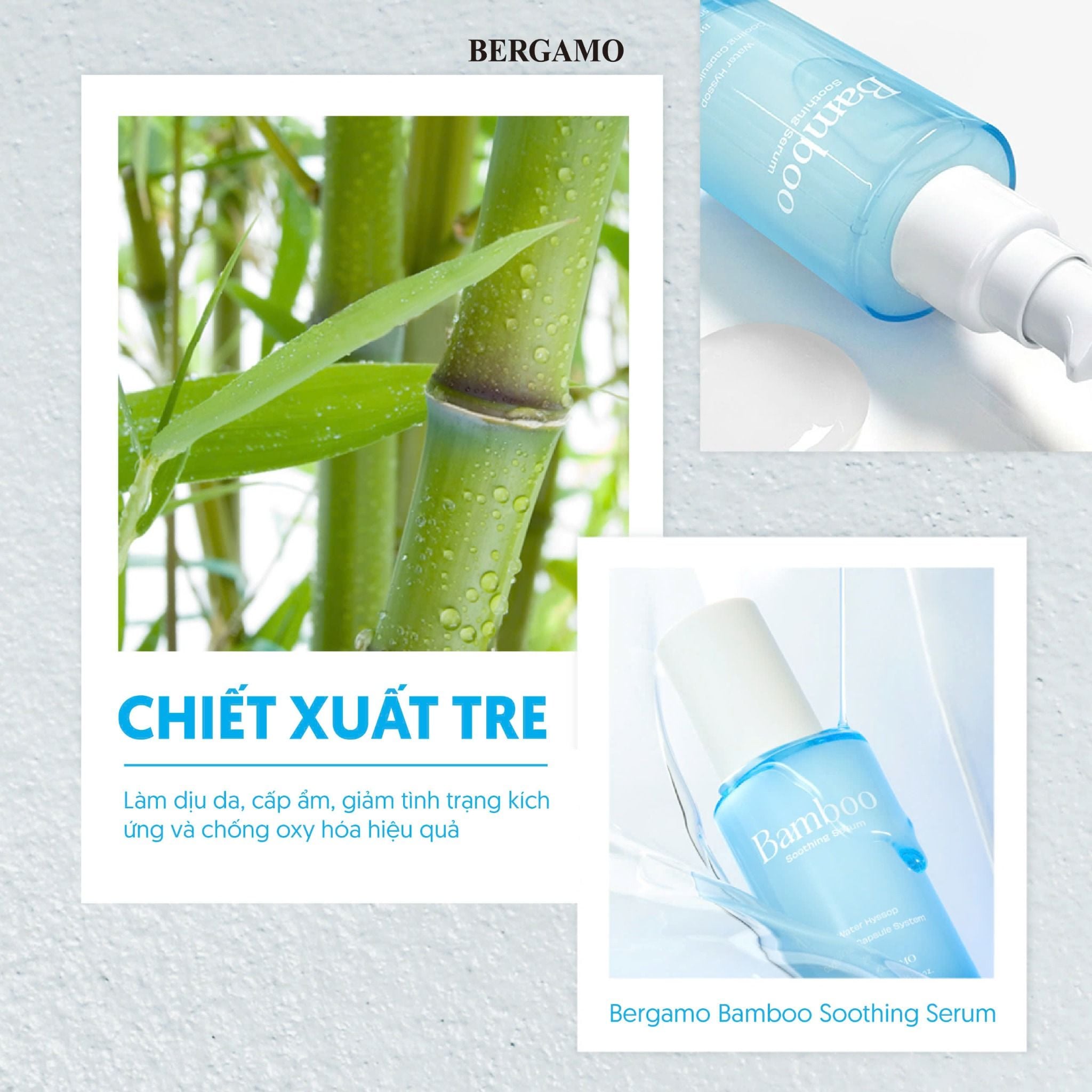 TINH CHẤT PHỤC HỒI CẤP ẨM BERGAMO BAMBOO SOOTHING SERUM