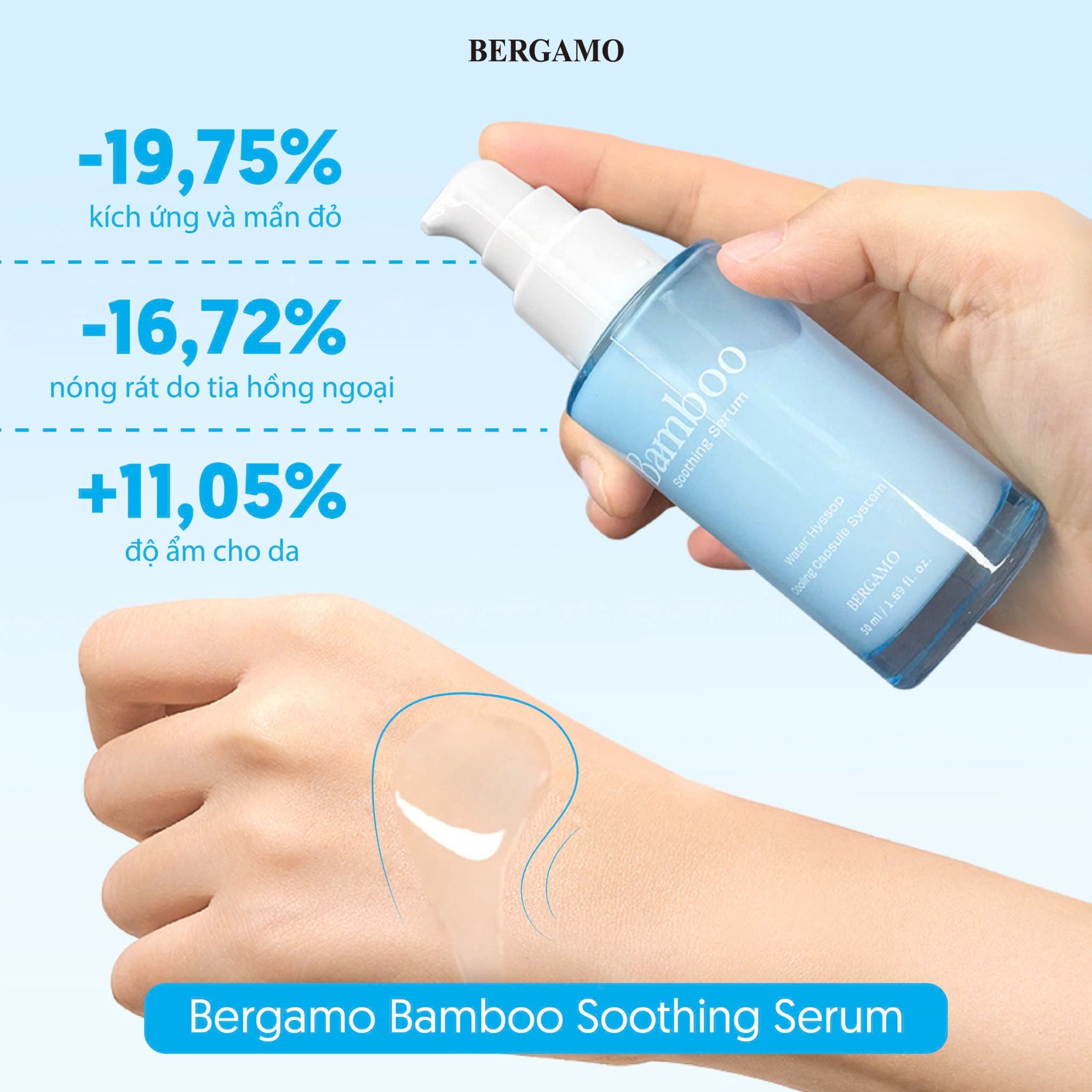 TINH CHẤT PHỤC HỒI CẤP ẨM BERGAMO BAMBOO SOOTHING SERUM