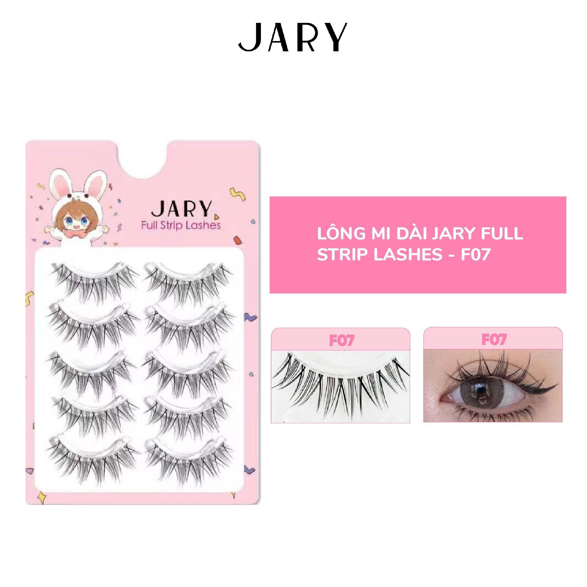 LÔNG MI DÀI JARY FULL STRIP LASHES - F07