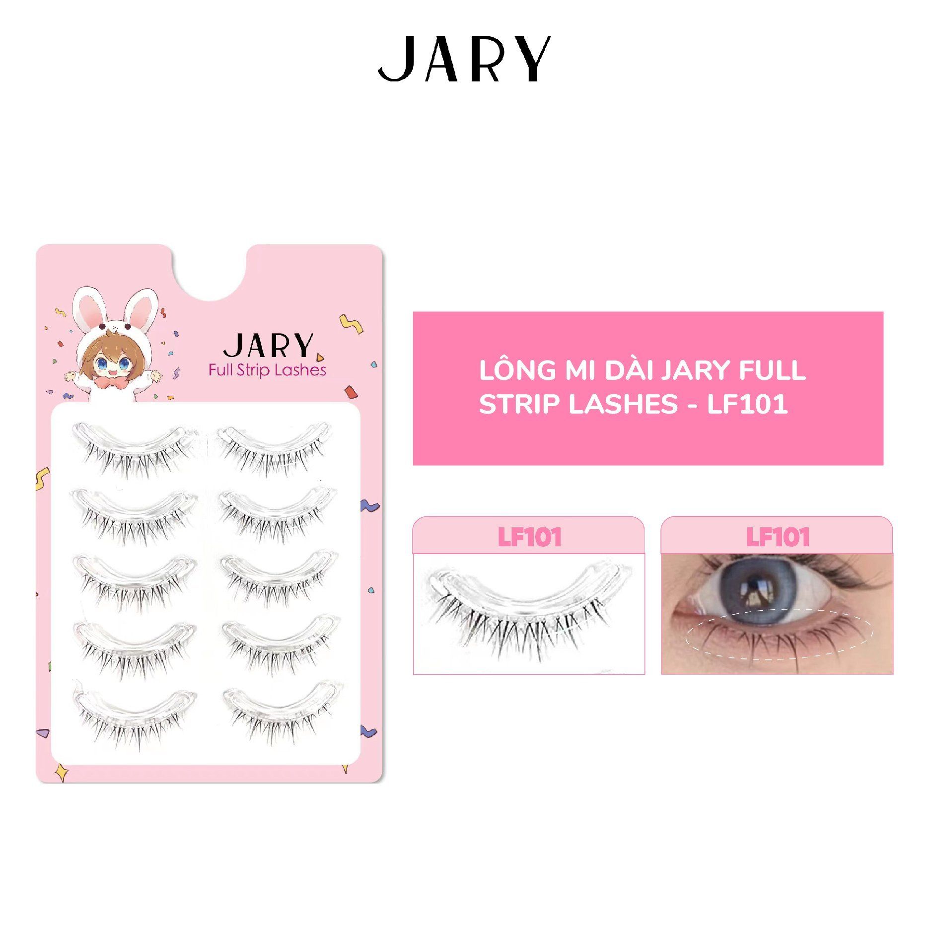 LÔNG MI DÀI JARY FULL STRIP LASHES - LF101