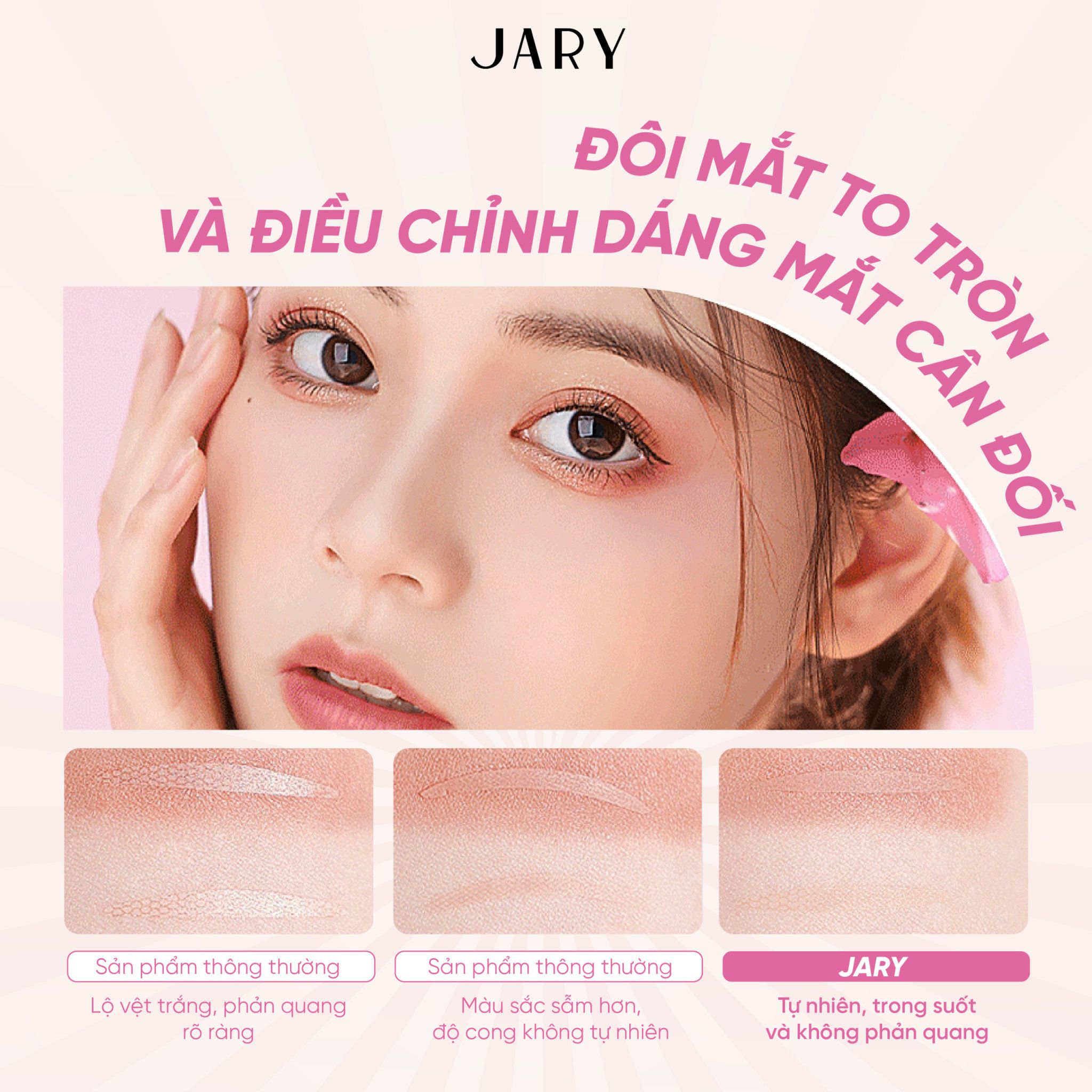 MIẾNG DÁN KÍCH MÍ TÀNG HÌNH JARY EYELID TAPE 120 MIẾNG - SIZE M