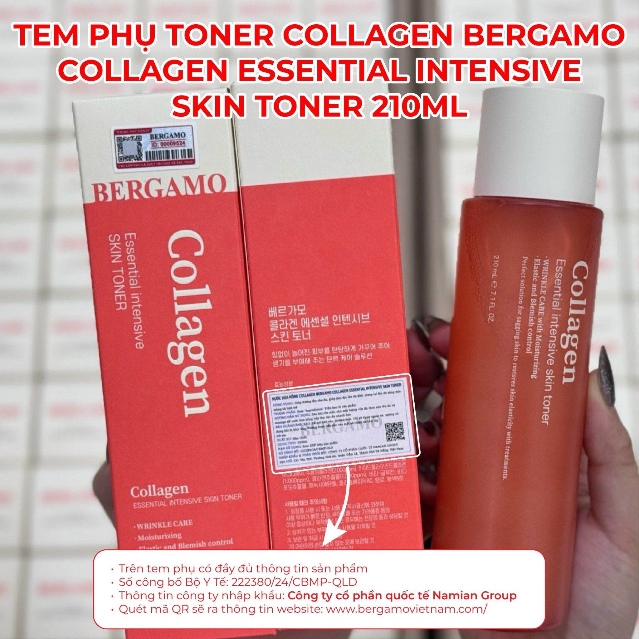 TONER COLLAGEN BERGAMO COLLAGEN ESSENTIAL INTENSIVE SKIN TONER 210ML