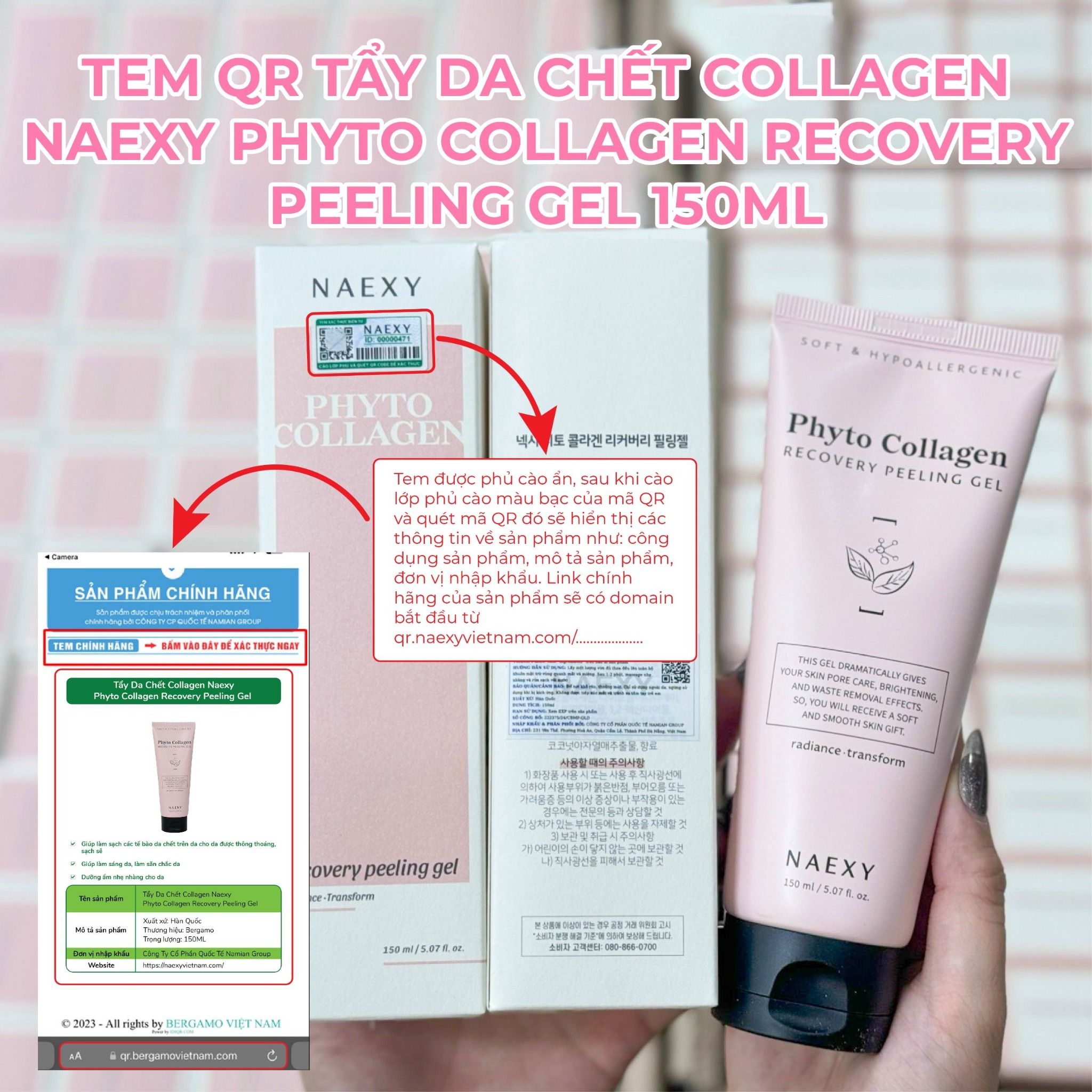 TẨY DA CHẾT COLLAGEN NAEXY PHYTO COLLAGEN RECOVERY PEELING GEL 150ML