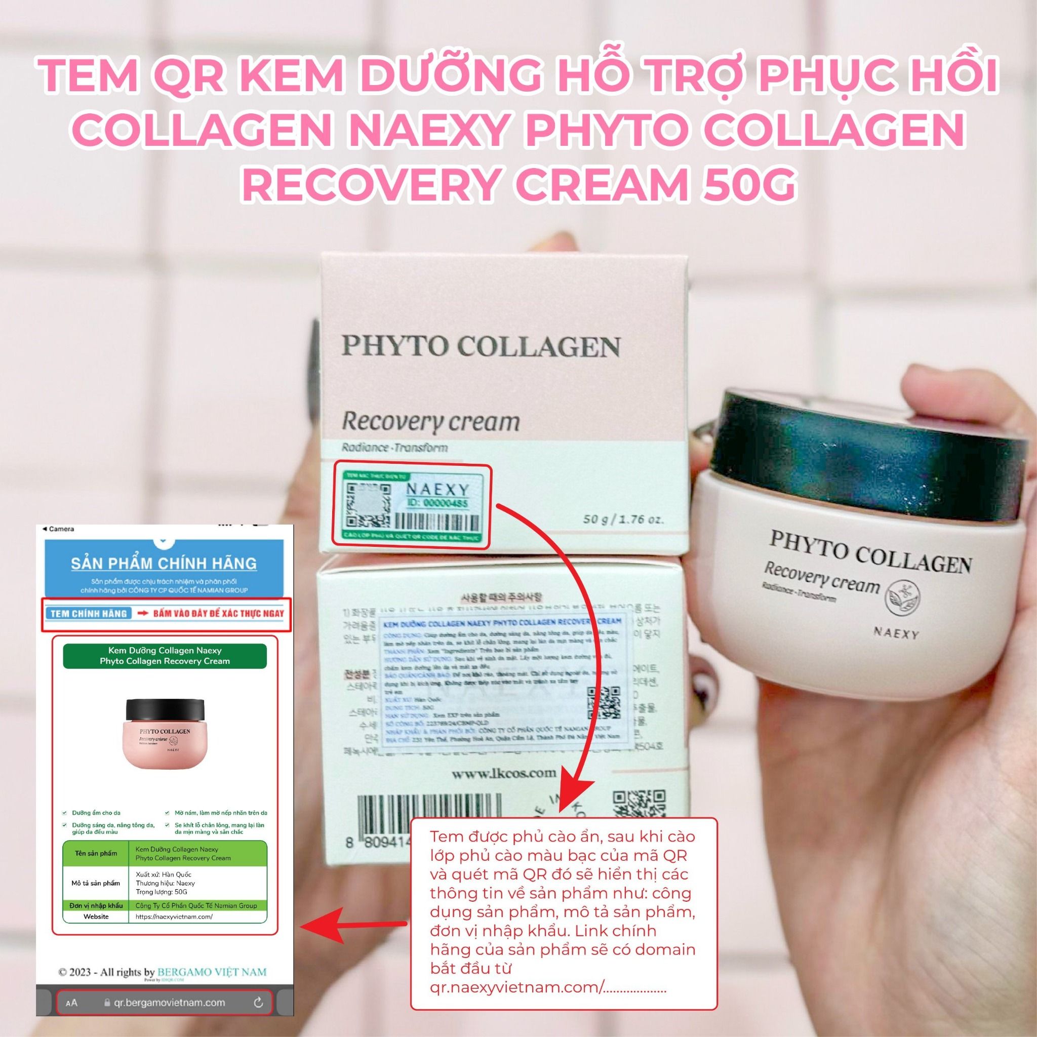 KEM DƯỠNG HỖ TRỢ PHỤC HỒI COLLAGEN NAEXY PHYTO COLLAGEN RECOVERY CREAM 50G