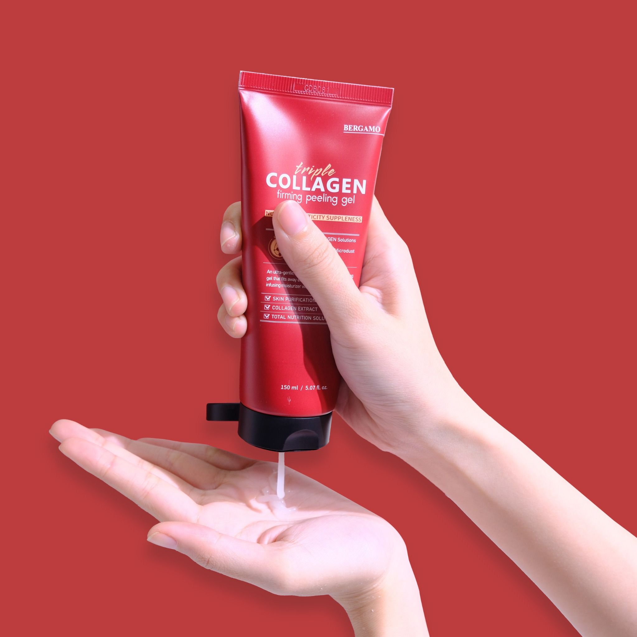 TẨY DA CHẾT COLLAGEN SĂN CHẮC BERGAMO TRIPLE COLLAGEN FIRMING PEELING GEL 150ML