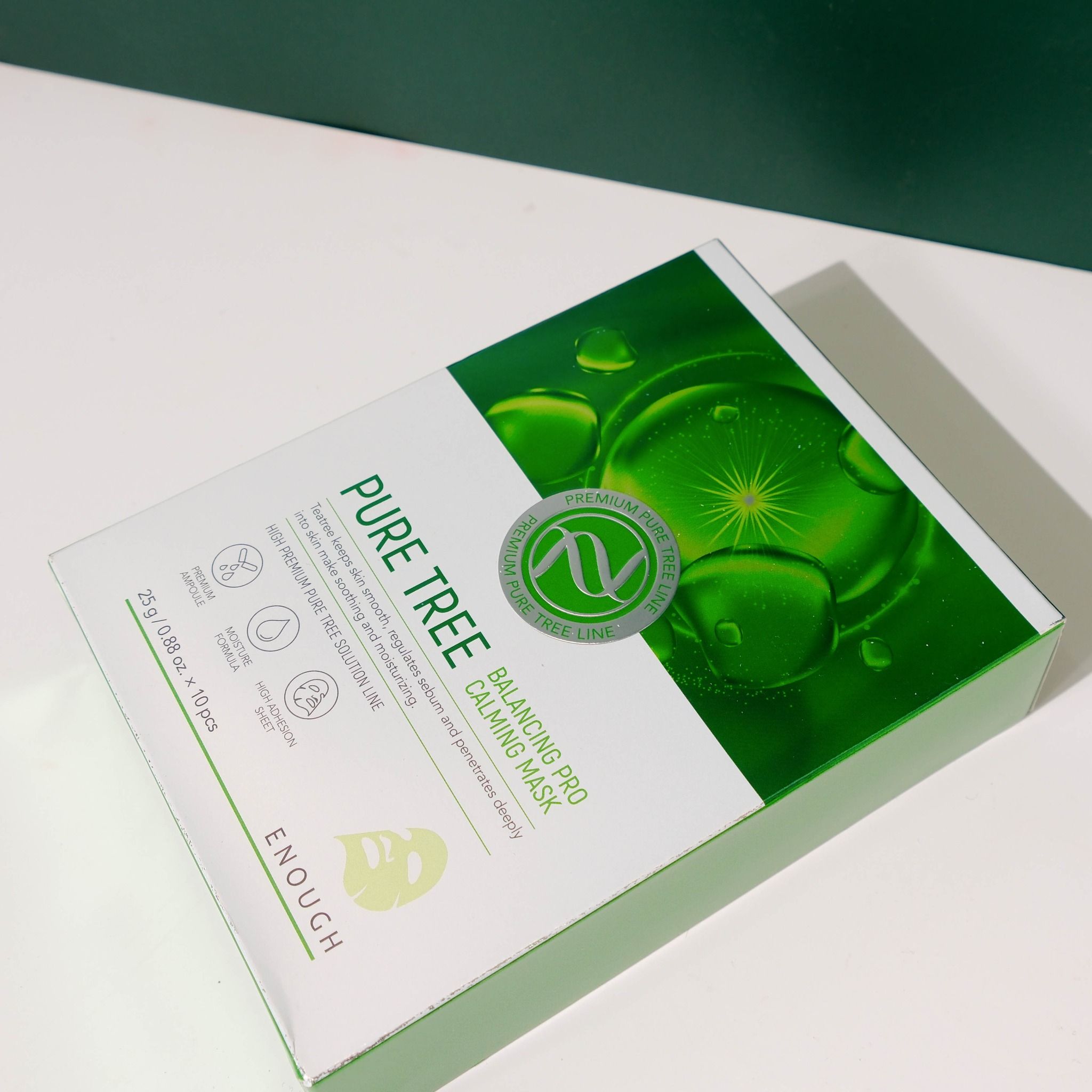 MẶT NẠ TRÀM TRÀ CAO CẤP ENOUGH PURE TREE BALANCING PRO CALMING MASK (HỘP 10 MIẾNG)