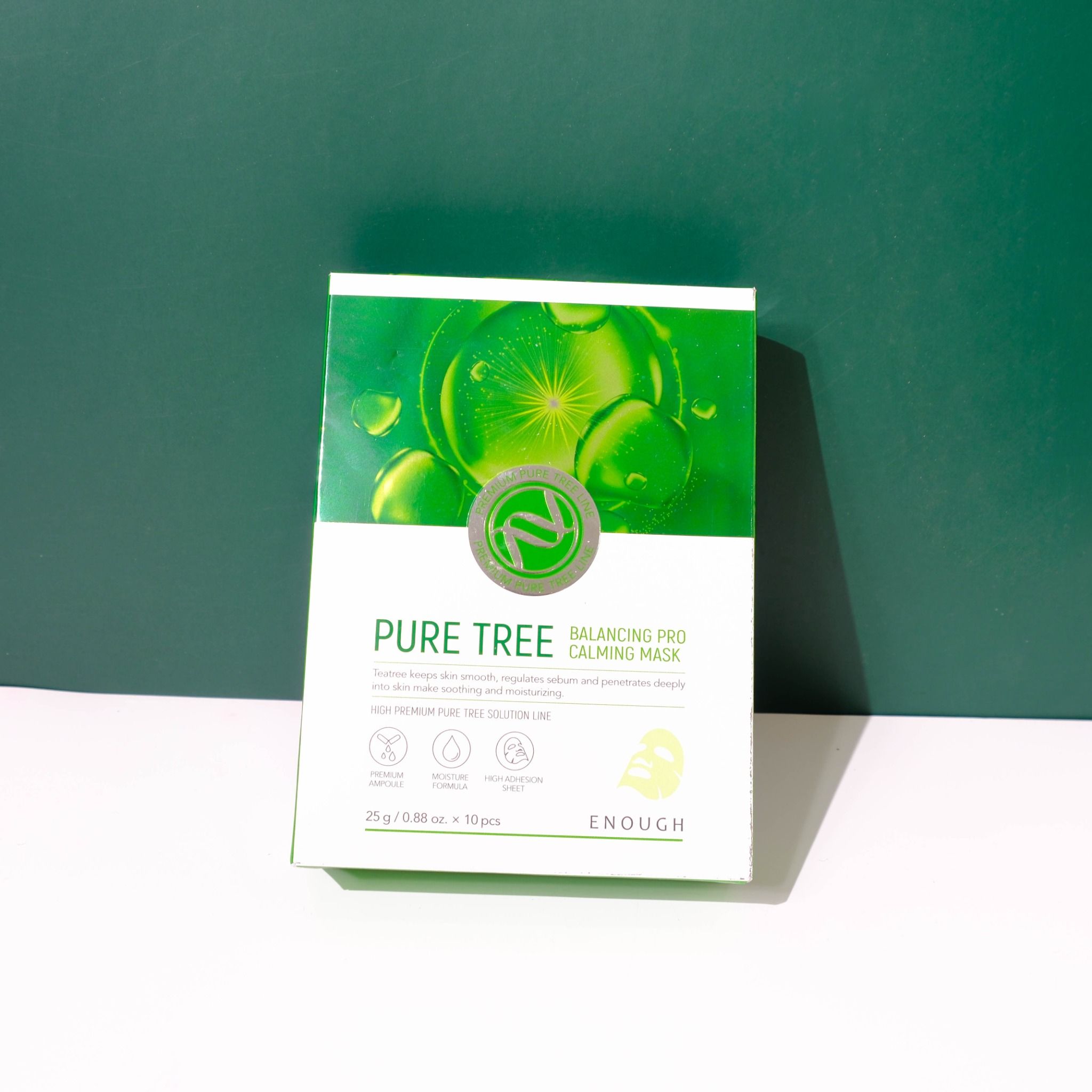 MẶT NẠ TRÀM TRÀ CAO CẤP ENOUGH PURE TREE BALANCING PRO CALMING MASK (HỘP 10 MIẾNG)