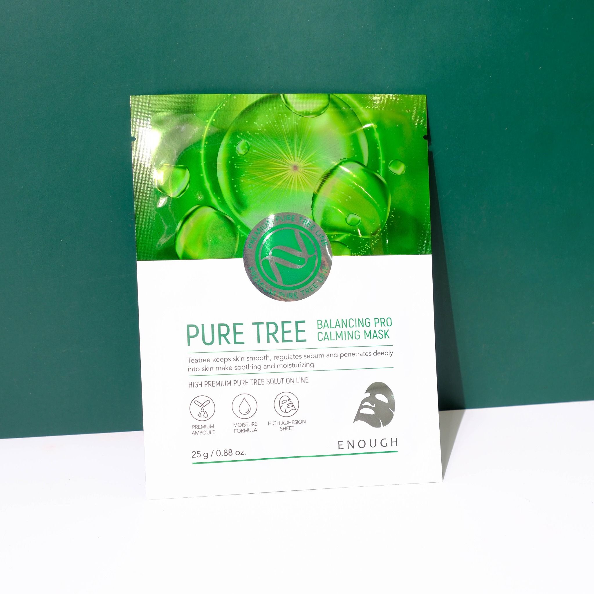 MẶT NẠ TRÀM TRÀ CAO CẤP ENOUGH PURE TREE BALANCING PRO CALMING MASK (HỘP 10 MIẾNG)