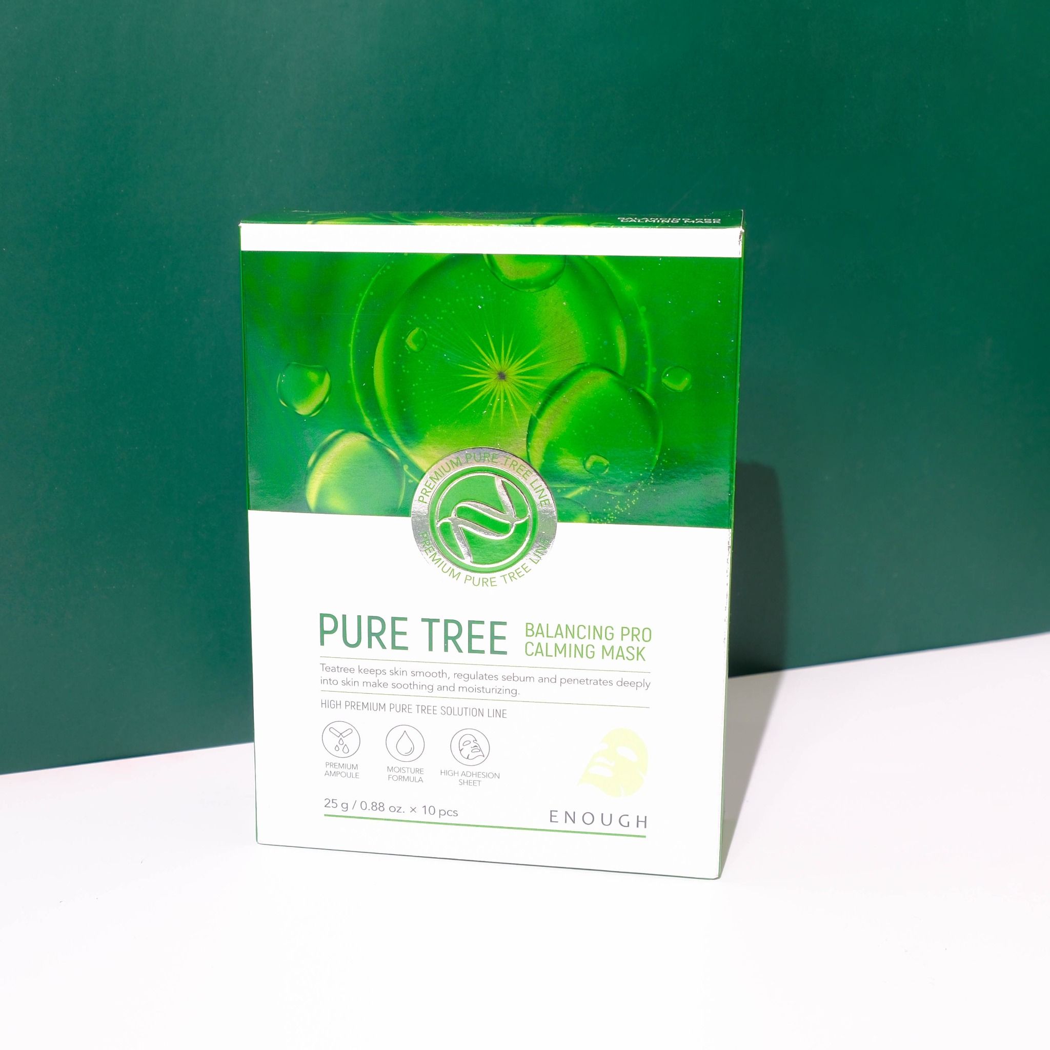 MẶT NẠ TRÀM TRÀ CAO CẤP ENOUGH PURE TREE BALANCING PRO CALMING MASK (HỘP 10 MIẾNG)