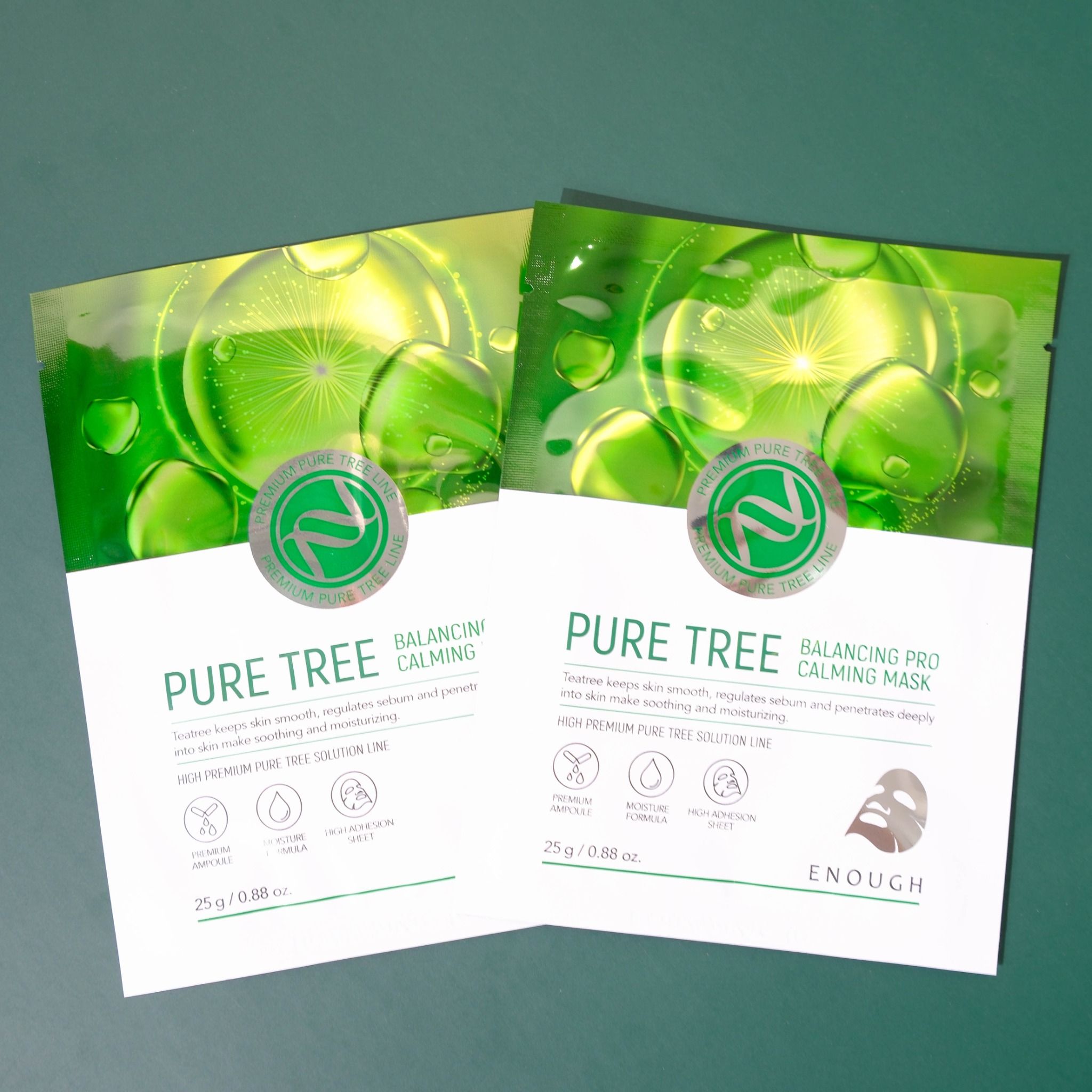 MẶT NẠ TRÀM TRÀ CAO CẤP ENOUGH PURE TREE BALANCING PRO CALMING MASK (HỘP 10 MIẾNG)