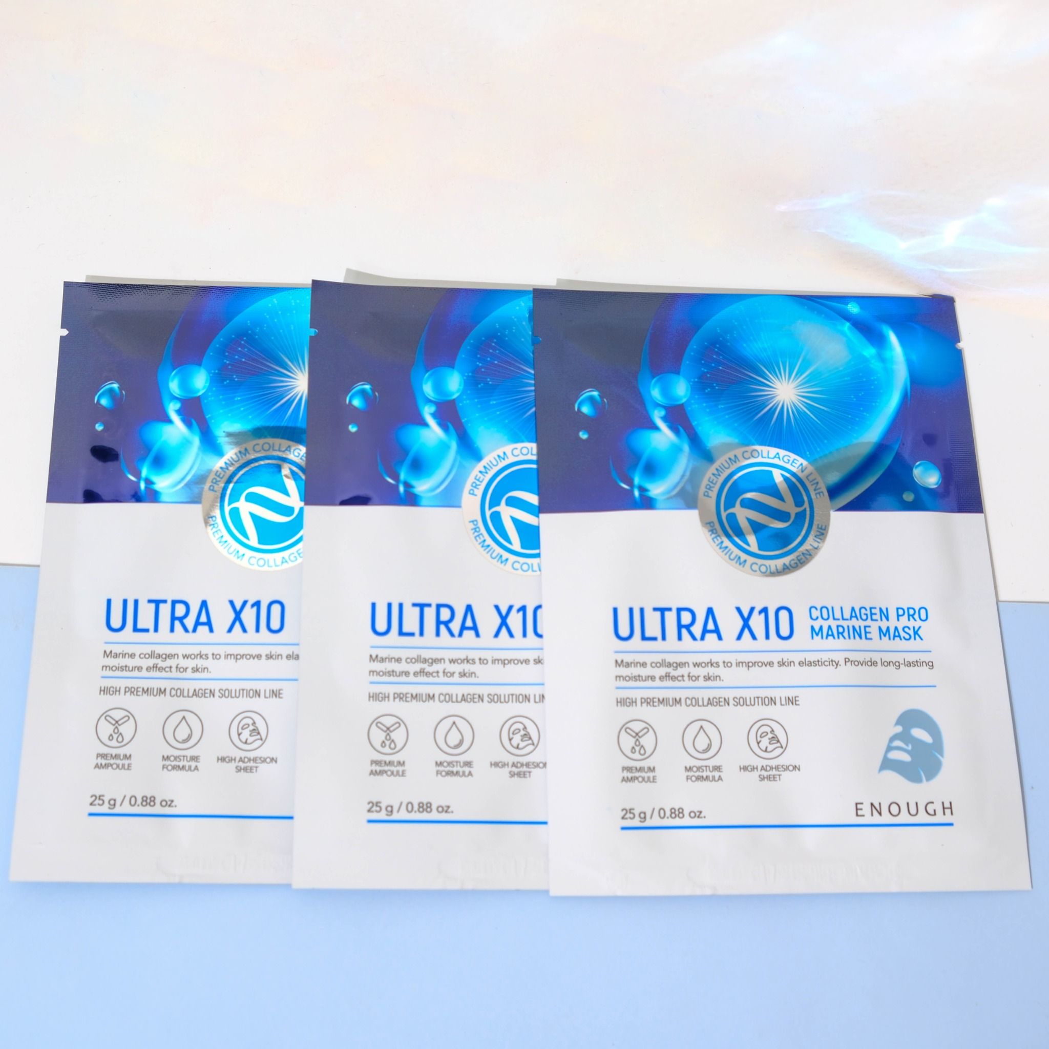 MẶT NẠ COLLAGEN CAO CẤP ENOUGH ULTRA X10 COLLAGEN PRO MARINE MASK ( HỘP 10 MIẾNG)