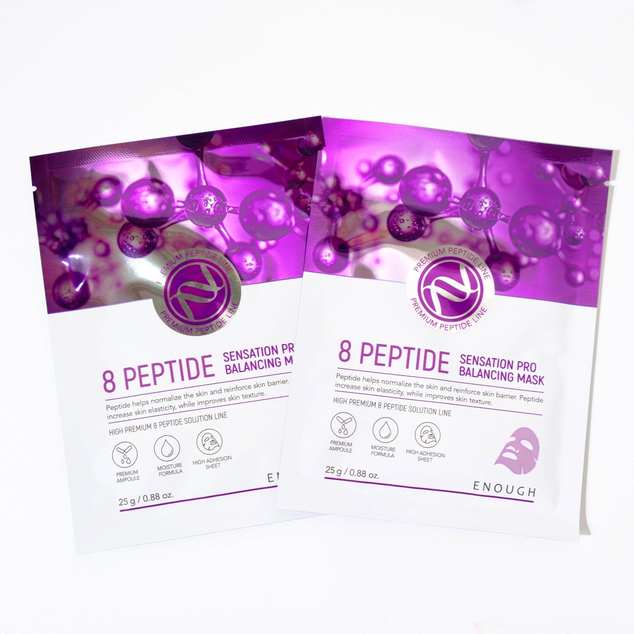 MẶT NẠ PEPTIDE CAO CẤP ENOUGH 8 PEPTIDE SENSATION PRO BALANCING MASK (HỘP 10 MIẾNG)