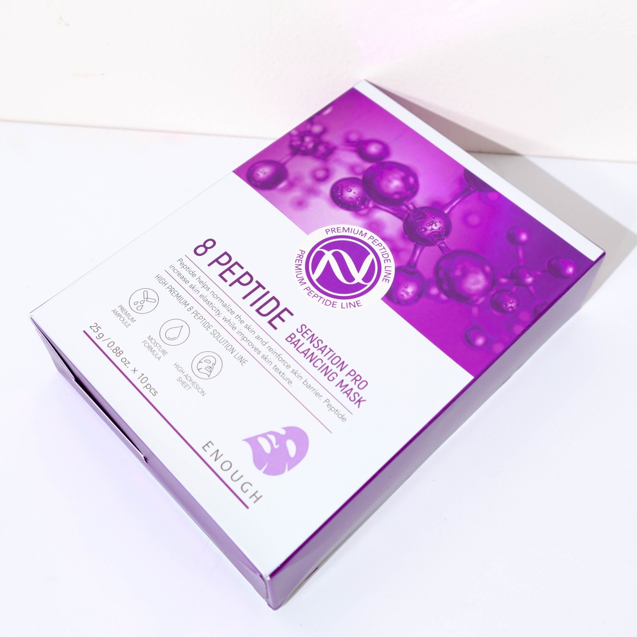 MẶT NẠ PEPTIDE CAO CẤP ENOUGH 8 PEPTIDE SENSATION PRO BALANCING MASK (HỘP 10 MIẾNG)