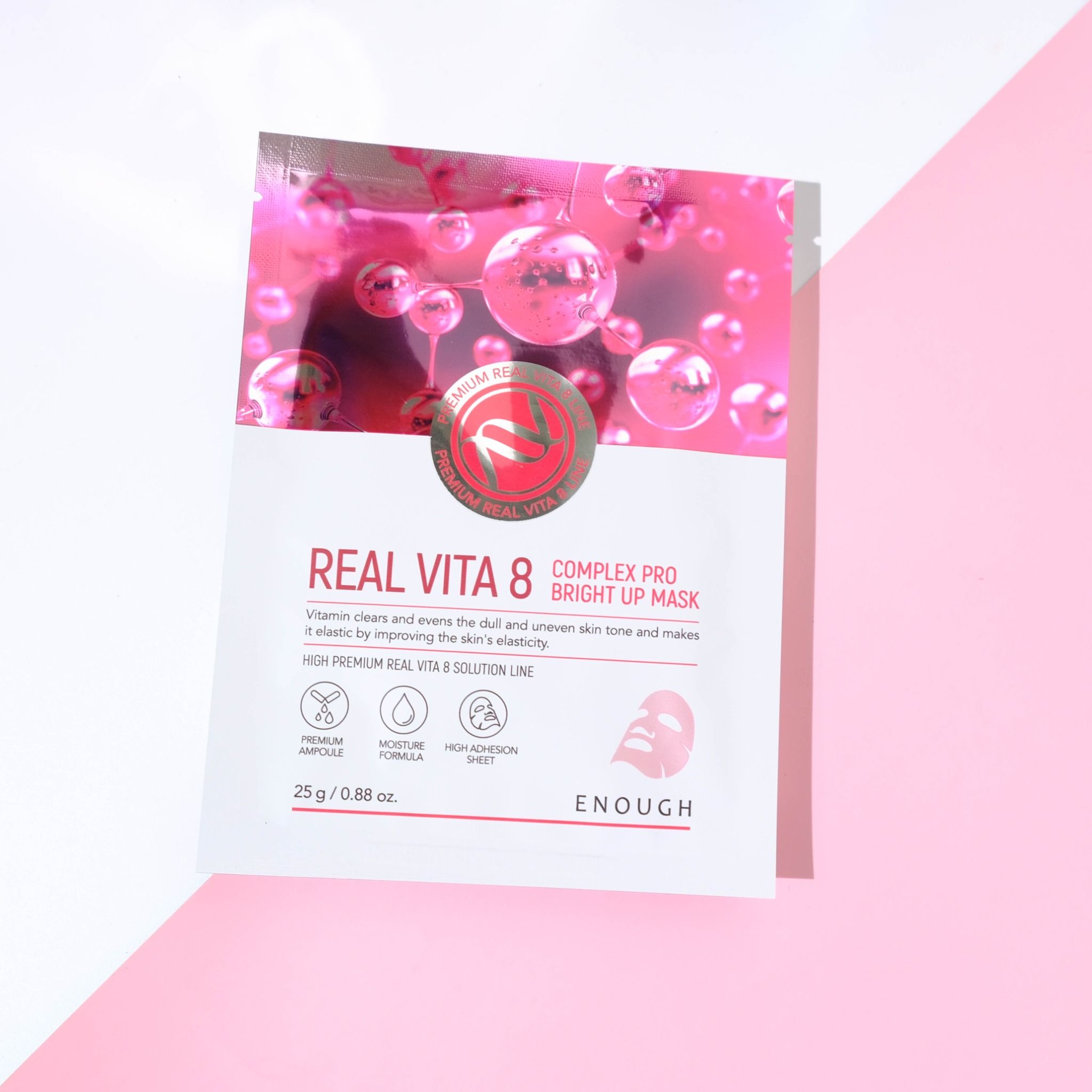 MẶT NẠ VITAMIN CAO CẤP ENOUGH REAL VITA 8 COMPLEX PRO BRIGHT UP MASK ( HỘP 10 MIẾNG)