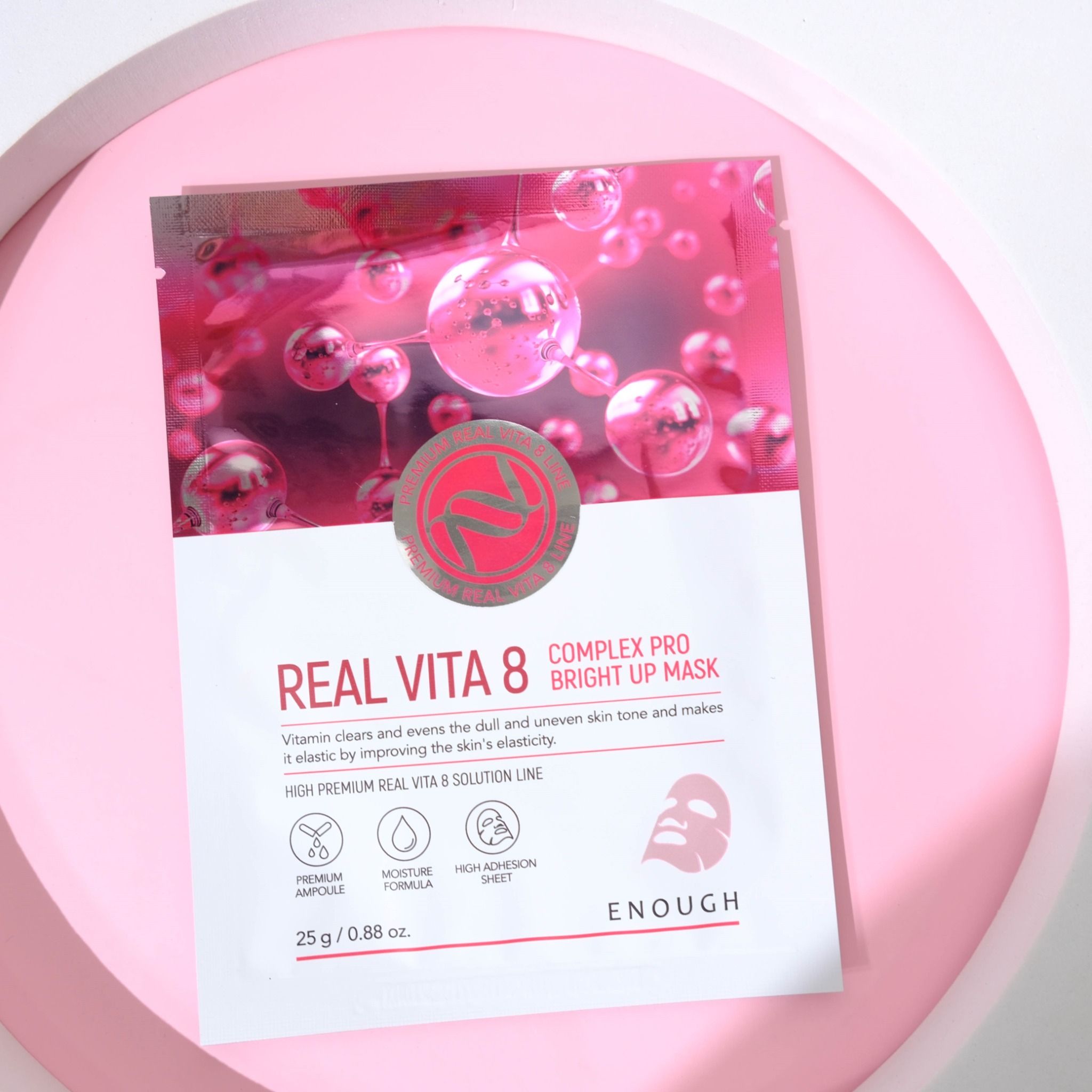 MẶT NẠ VITAMIN CAO CẤP ENOUGH REAL VITA 8 COMPLEX PRO BRIGHT UP MASK ( HỘP 10 MIẾNG)