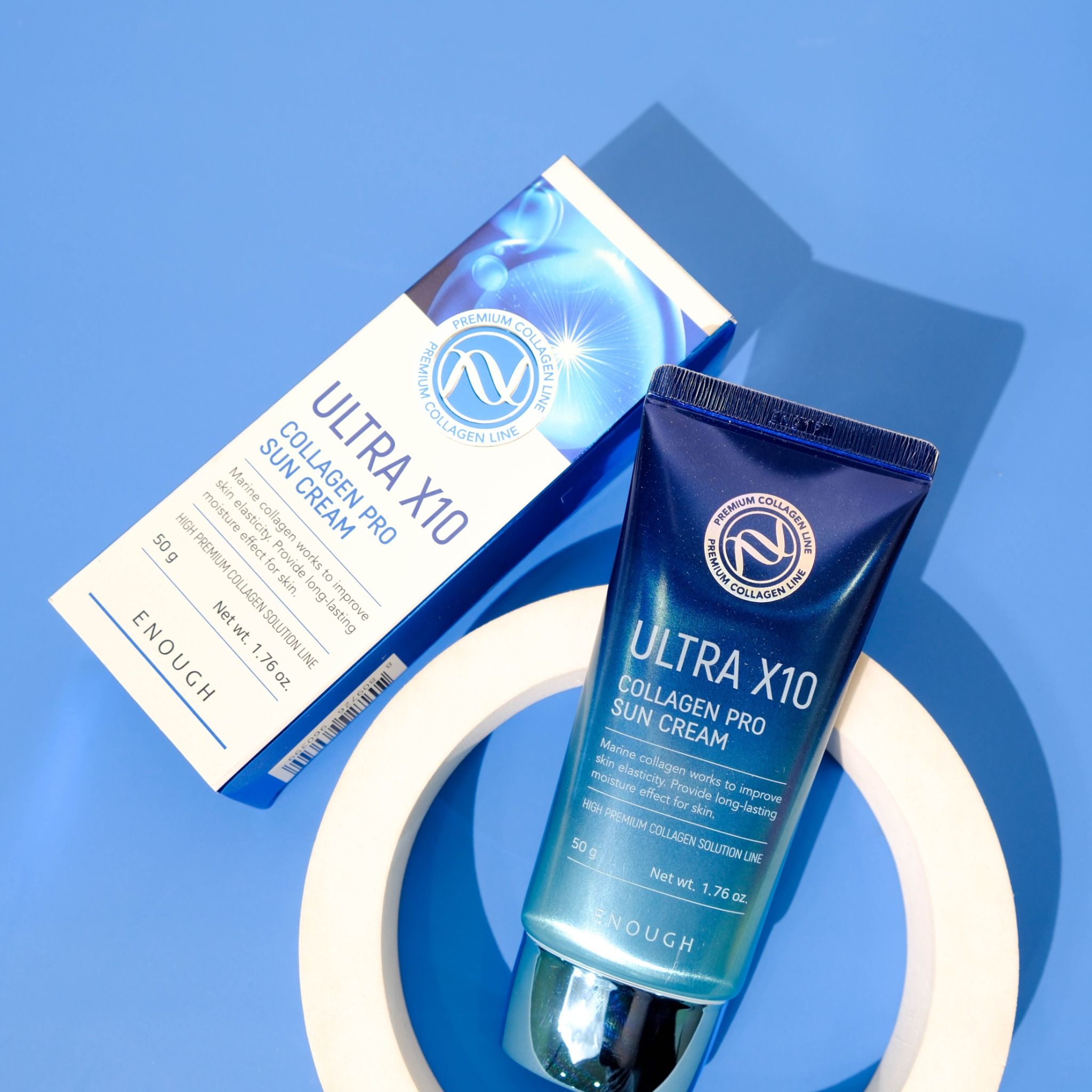 KEM CHỐNG NẮNG COLLAGEN CAO CẤP ENOUGH PREMIUM ULTRA X10 COLLAGEN SUN CREAM 50G