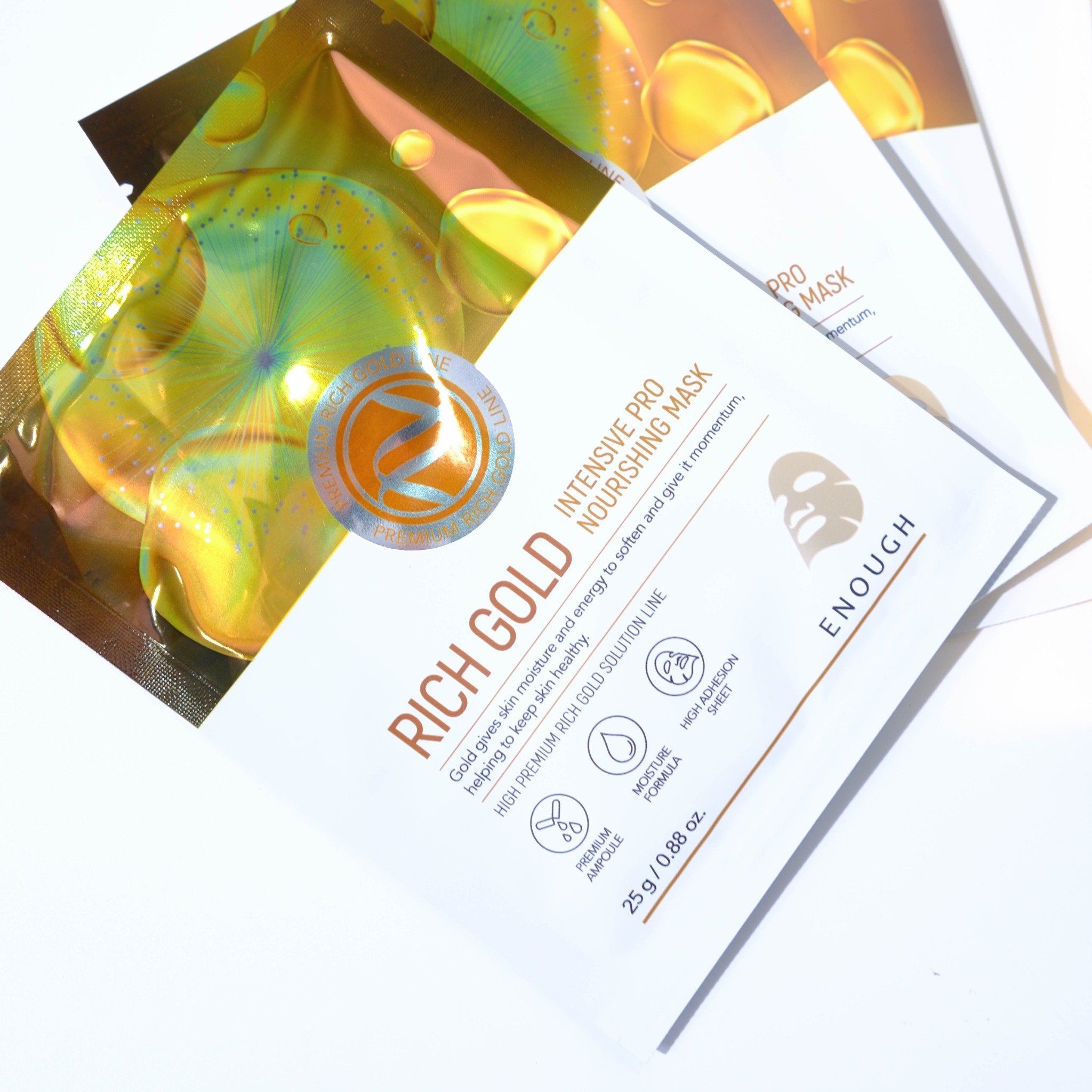 MẶT NẠ VÀNG CAO CẤP ENOUGH RICH GOLD INTENSIVE PRO NOURISHING MASK (HỘP 10 MIẾNG)