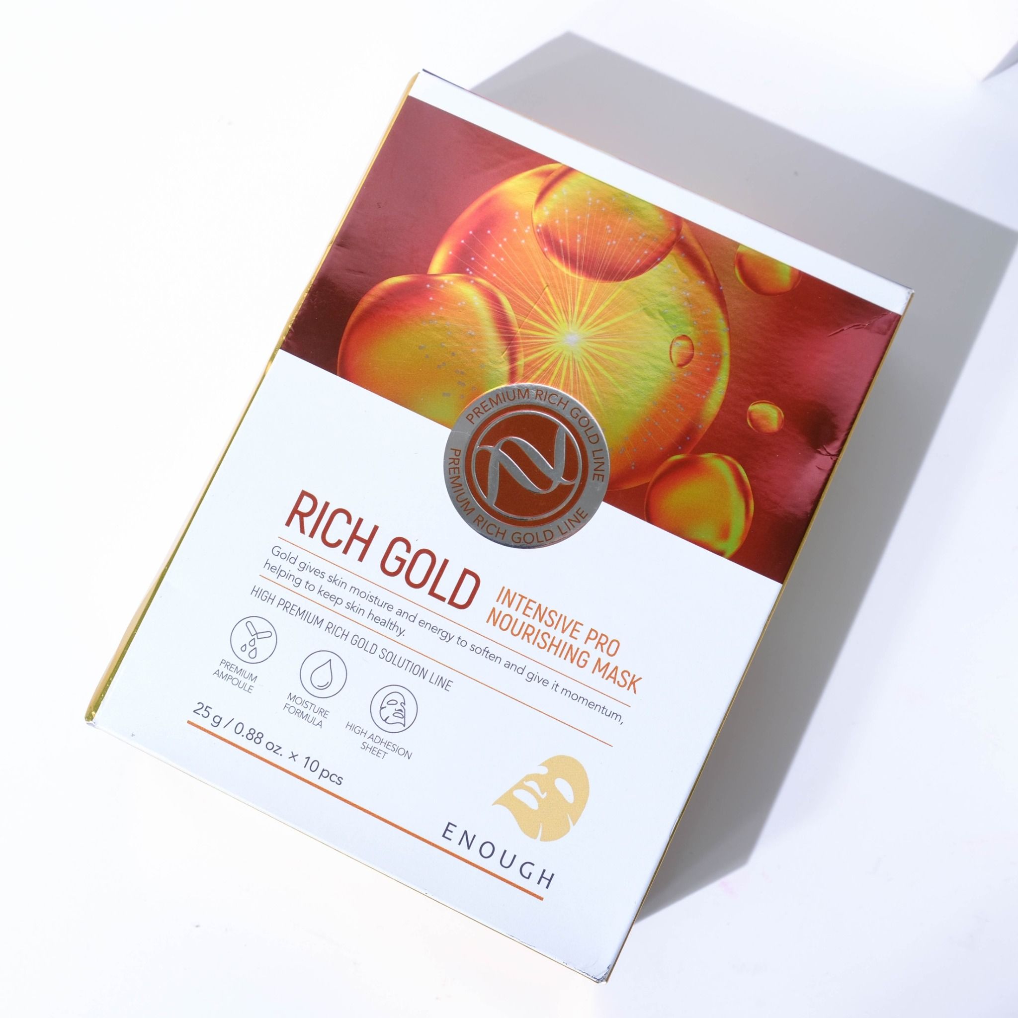 MẶT NẠ VÀNG CAO CẤP ENOUGH RICH GOLD INTENSIVE PRO NOURISHING MASK (HỘP 10 MIẾNG)