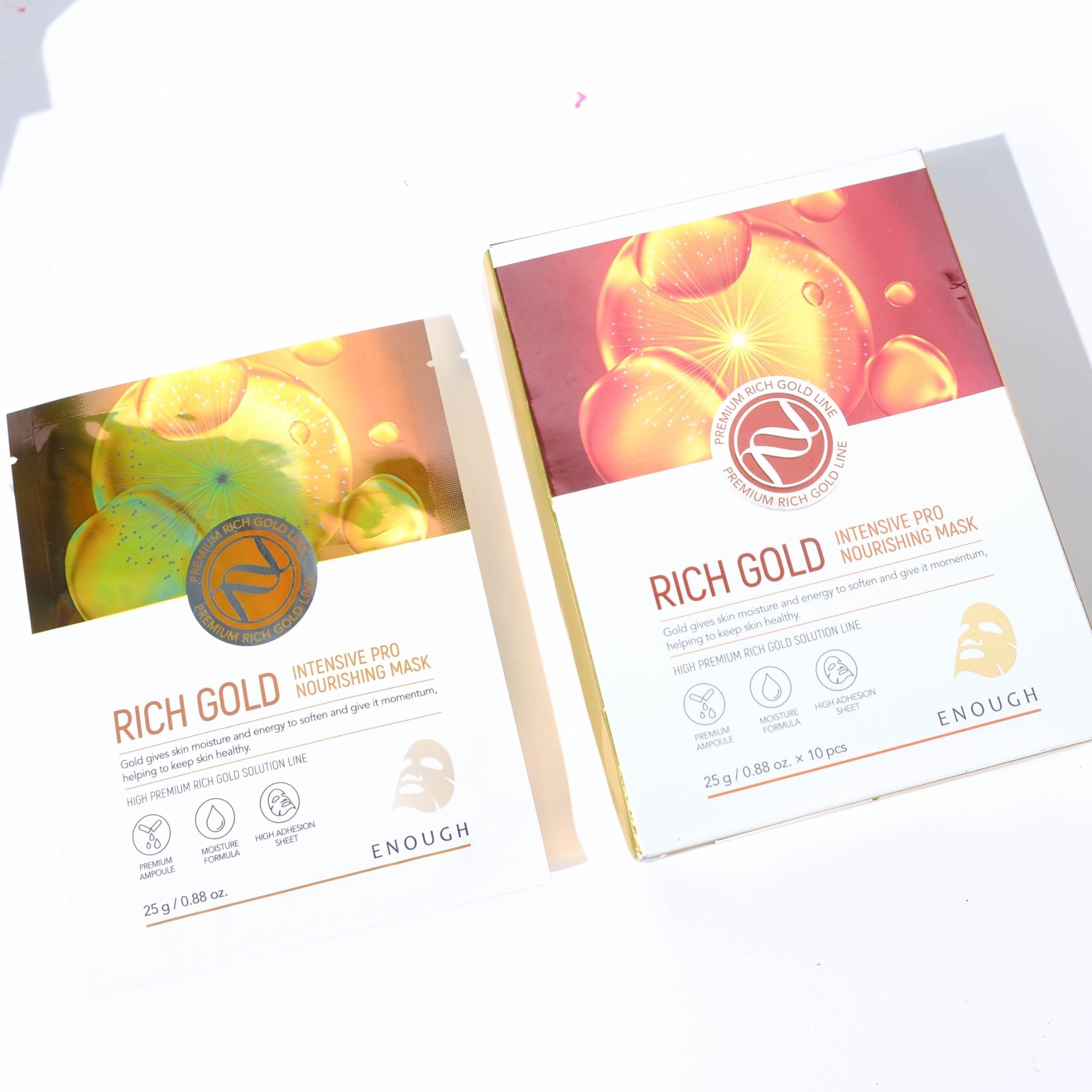MẶT NẠ VÀNG CAO CẤP ENOUGH RICH GOLD INTENSIVE PRO NOURISHING MASK (HỘP 10 MIẾNG)