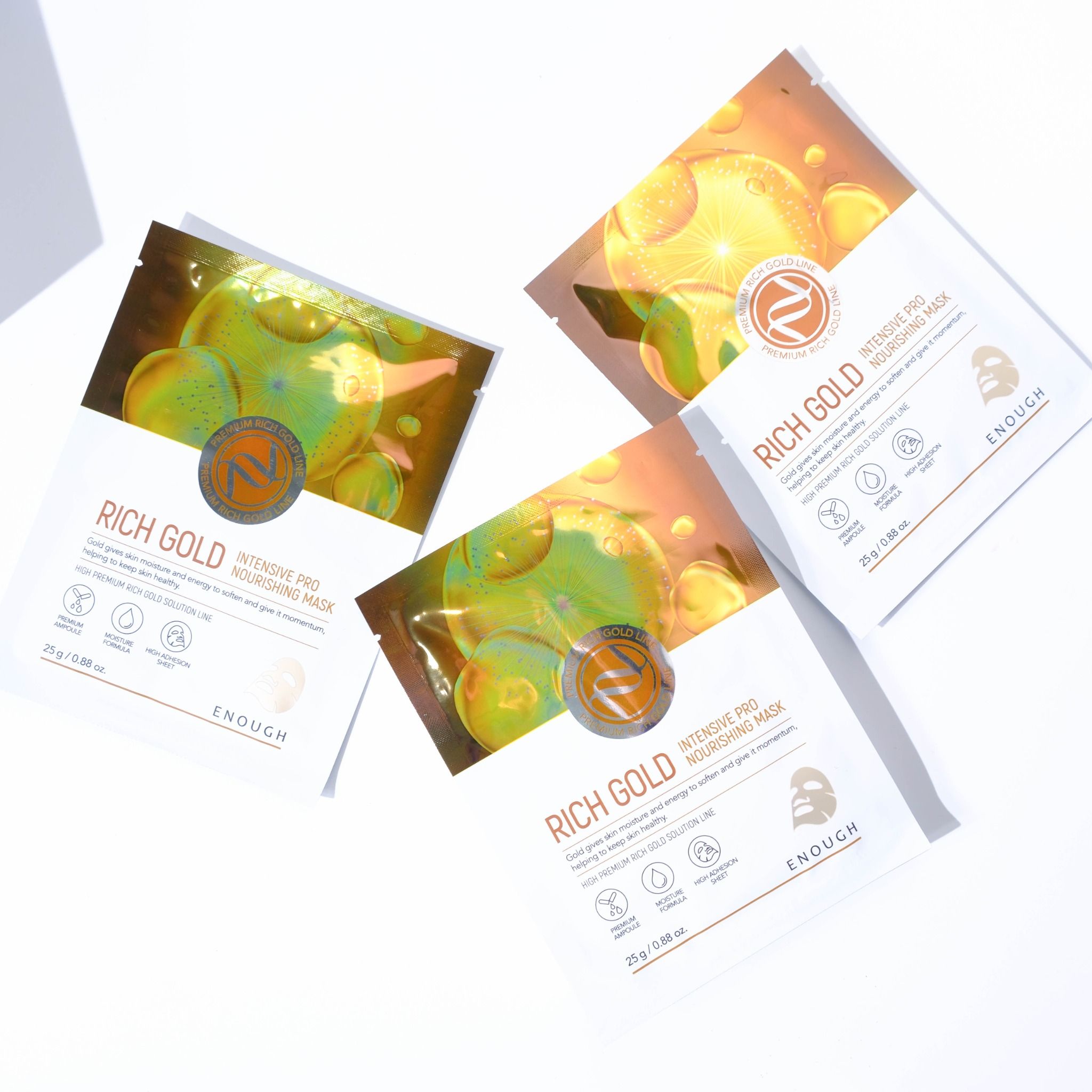 MẶT NẠ VÀNG CAO CẤP ENOUGH RICH GOLD INTENSIVE PRO NOURISHING MASK (HỘP 10 MIẾNG)