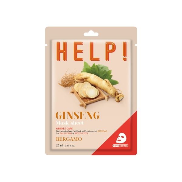 MẶT NẠ BERGAMO HELP MASK PACK GINSENG - NHÂN SÂM
