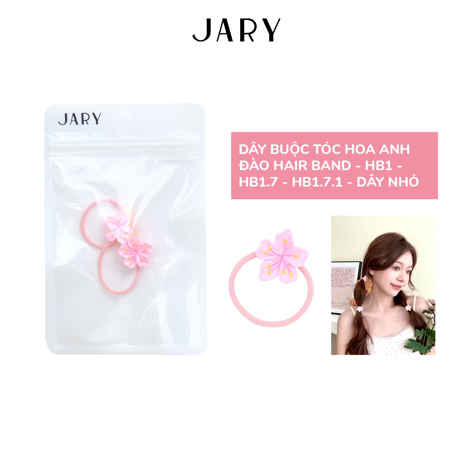 DÂY BUỘC TÓC HOA ANH ĐÀO HAIR BAND - HB1 - HB1.7 - HB1.7.1 DÂY NHỎ