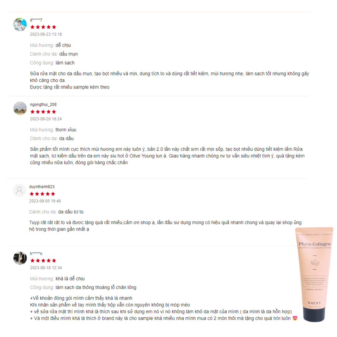 SỮA RỬA MẶT COLLAGEN NAEXY PHYTO COLLAGEN RECOVERY CLEANSING FOAM 100ML