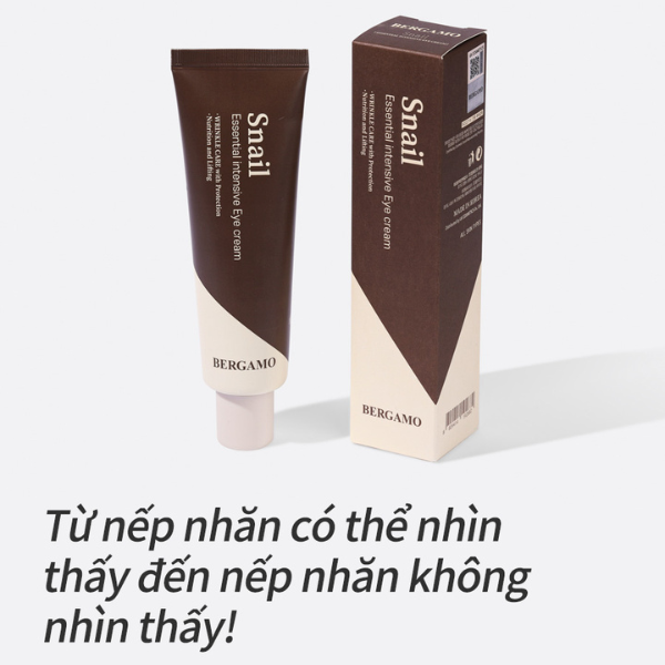 KEM DƯỠNG MẮT ỐC SÊN BERGAMO SNAIL ESSENTIAL INTENSIVE EYE CREAM 100G