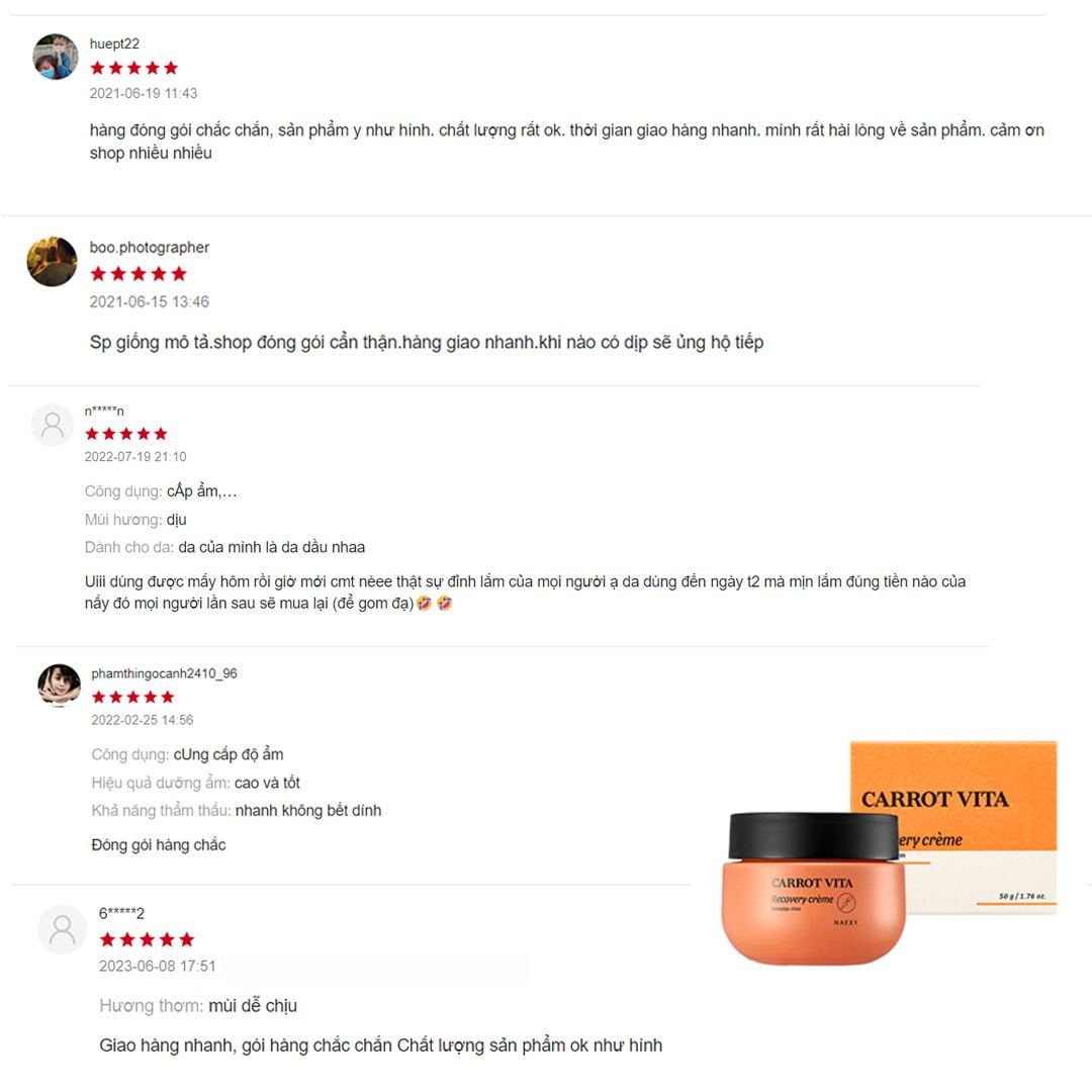 KEM DƯỠNG HỖ TRỢ PHỤC HỒI CÀ RỐT TRẮNG DA MỜ NÁM NAEXY CARROT VITA RECOVERY CREAM 50G