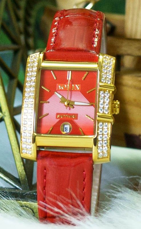 Đồng Hồ Nữ Dây Da Aolix AL-1059L Sapphire Mặt Chữ Nhật