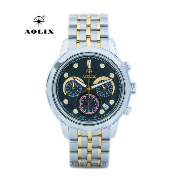 Đồng Hồ Chronograph Aolix AL-7045G Sapphire Bảo Hành Chính Hãng