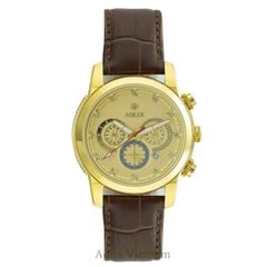 Đồng Hồ Chronograph Nam Aolix AL-7049G Sapphire Dây Da Bảo Hành 5 Năm