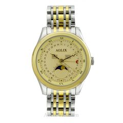Đồng Hồ Lịch Tuần Trăng Aolix AL-7073G Nam Sapphire