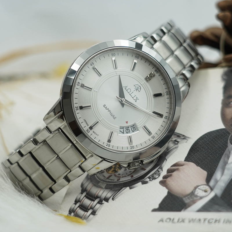 Đồng Hồ Nam Dây Thép Aolix AL-9122G Sapphire Bảo Hành Chính Hãng 5 Năm