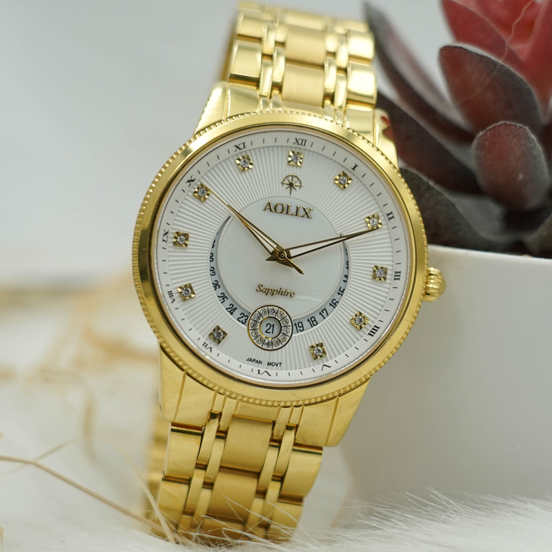 Đồng Hồ Nam Dây Thép Aolix AL-9136G Sapphire Bảo Hành Chính Hãng 5 Năm