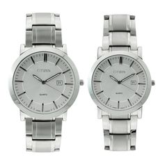 Đồng Hồ Đôi Citizen 5522 Sapphire Dây Thép