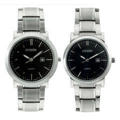 Đồng Hồ Đôi Citizen 5522 Sapphire Dây Thép