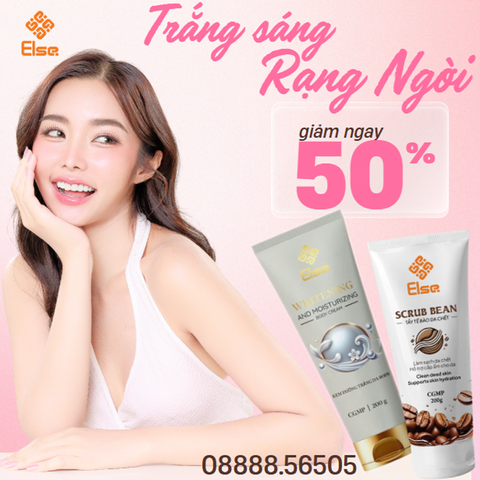 Bộ Sản Phẩm Chăm Sóc Da Toàn Thân Else Kem Body - Tẩy Tế Bào Chết Cafe 200gr